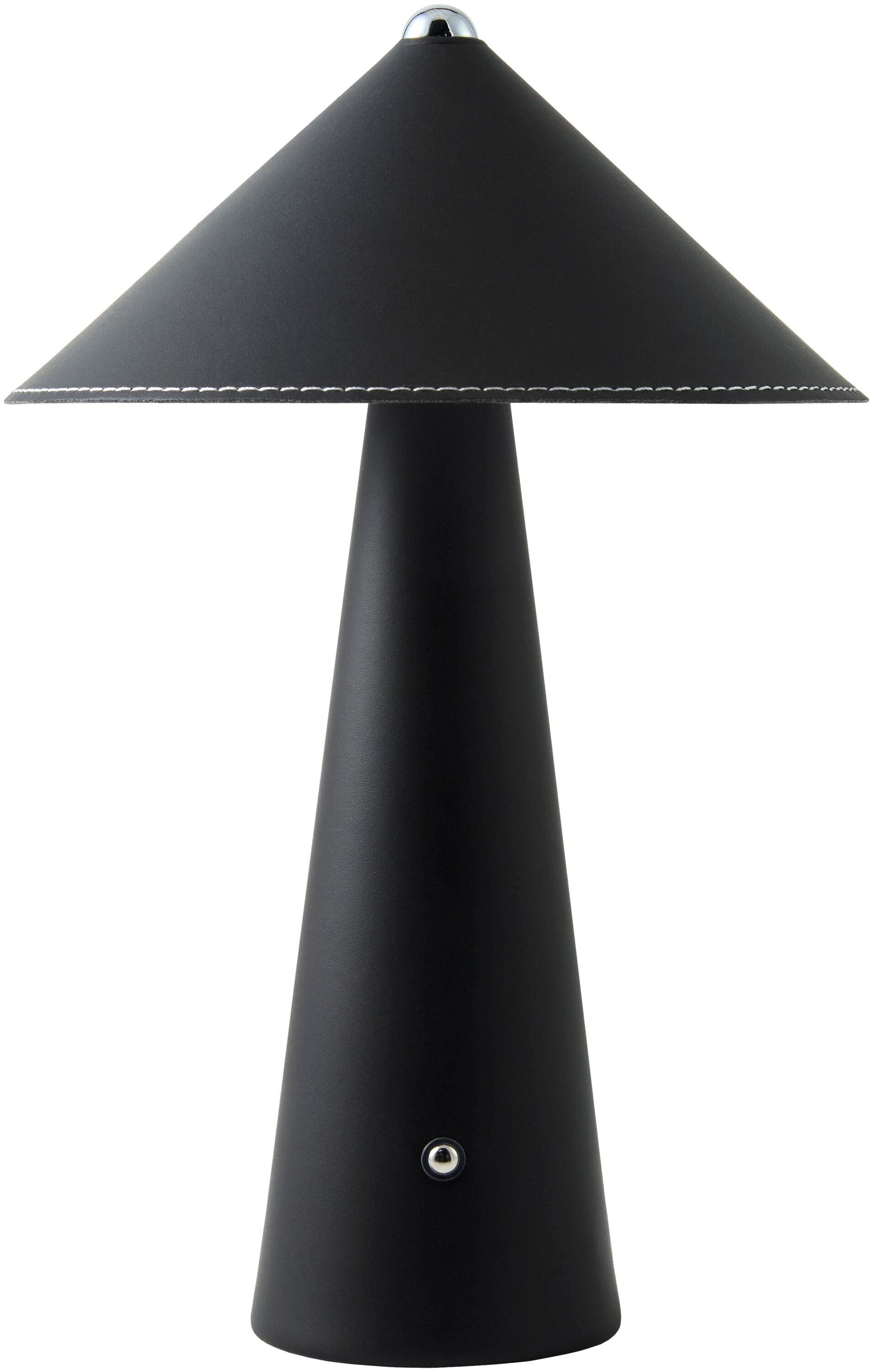 Livabliss Nomelle 13-in Brushed Black LED On/Off switch Table Lamp with Faux Leather Shade