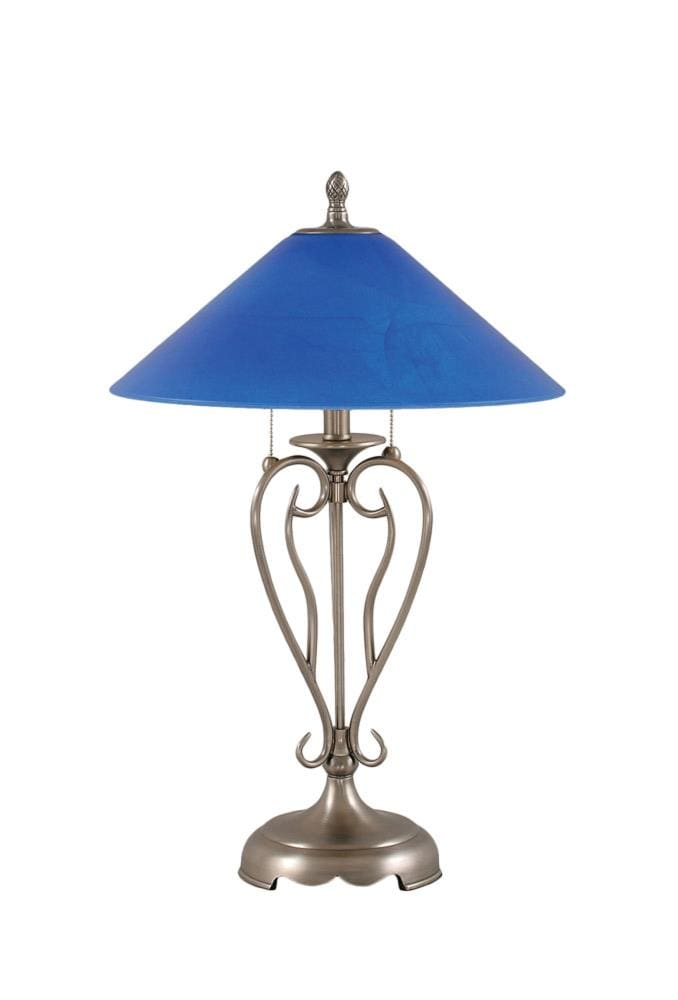  LWTK007025 27-in Nickel Table Lamp with Glass Shade