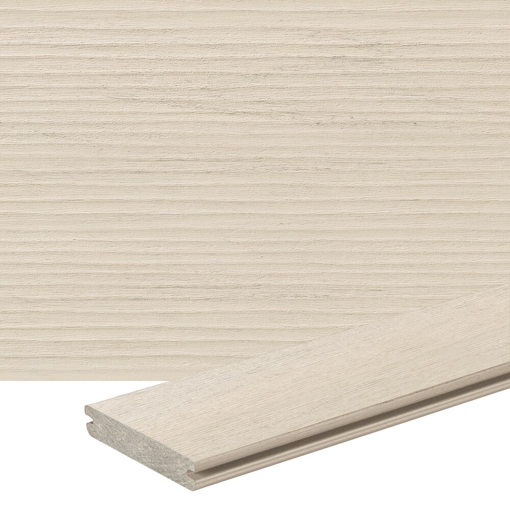 TimberTech LCGV5416WC Legacy 1-in x 6-in x 16-ft Whitewash Cedar Grooved Composite Deck board