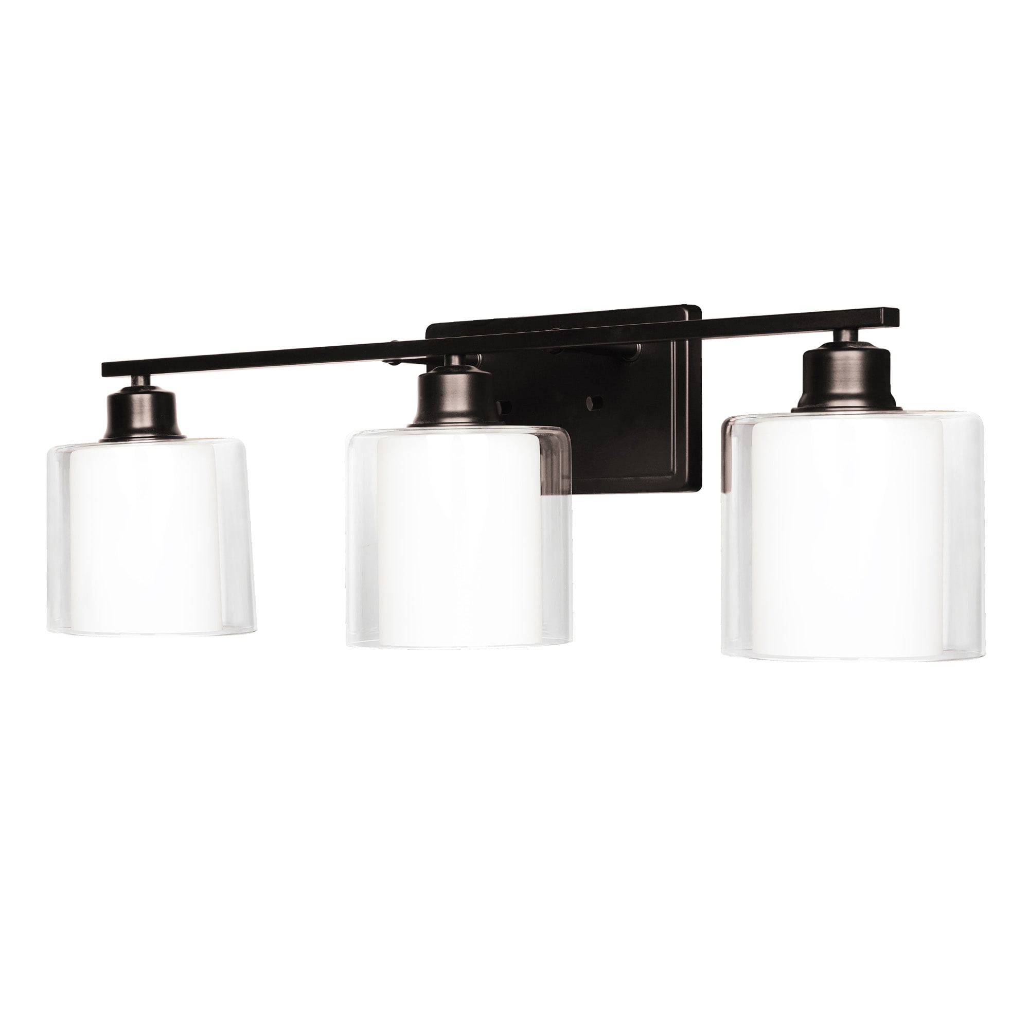 Lucere Vanity Light 24-in 3-Light Matte Black LED Modern/Contemporary ...