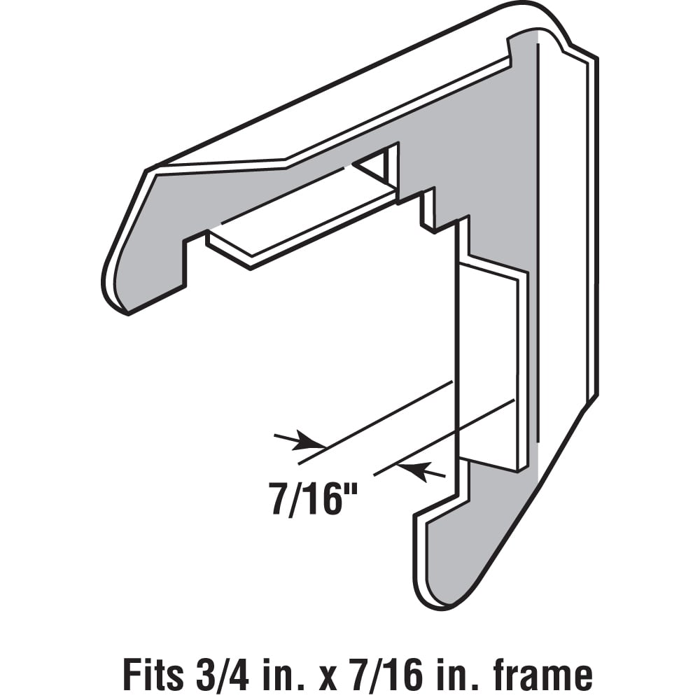 Prime-Line Screen Frame Corners, 7/16 Inch, Stamped Aluminum ...