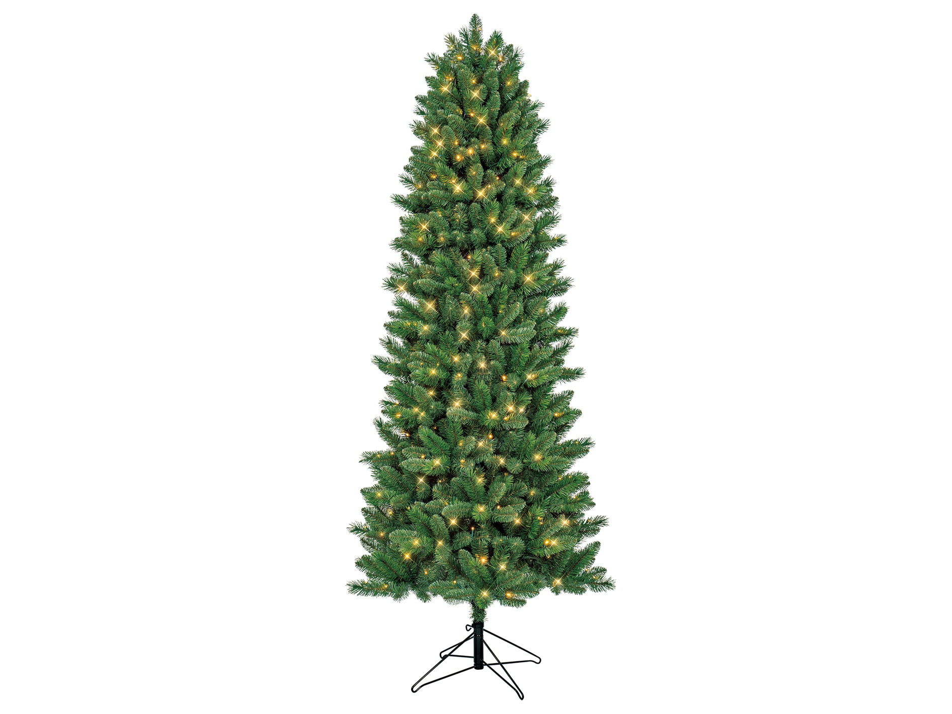 GE 24142LO 7-ft Slim Lexington Pine Pre-lit LED Artificial Christmas Tree