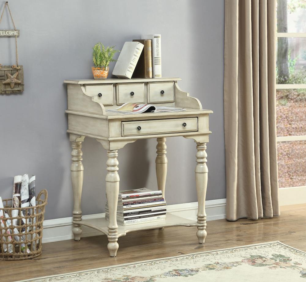 Coast to Coast 28-in White Traditional Writing Desk Hutch Included at ...