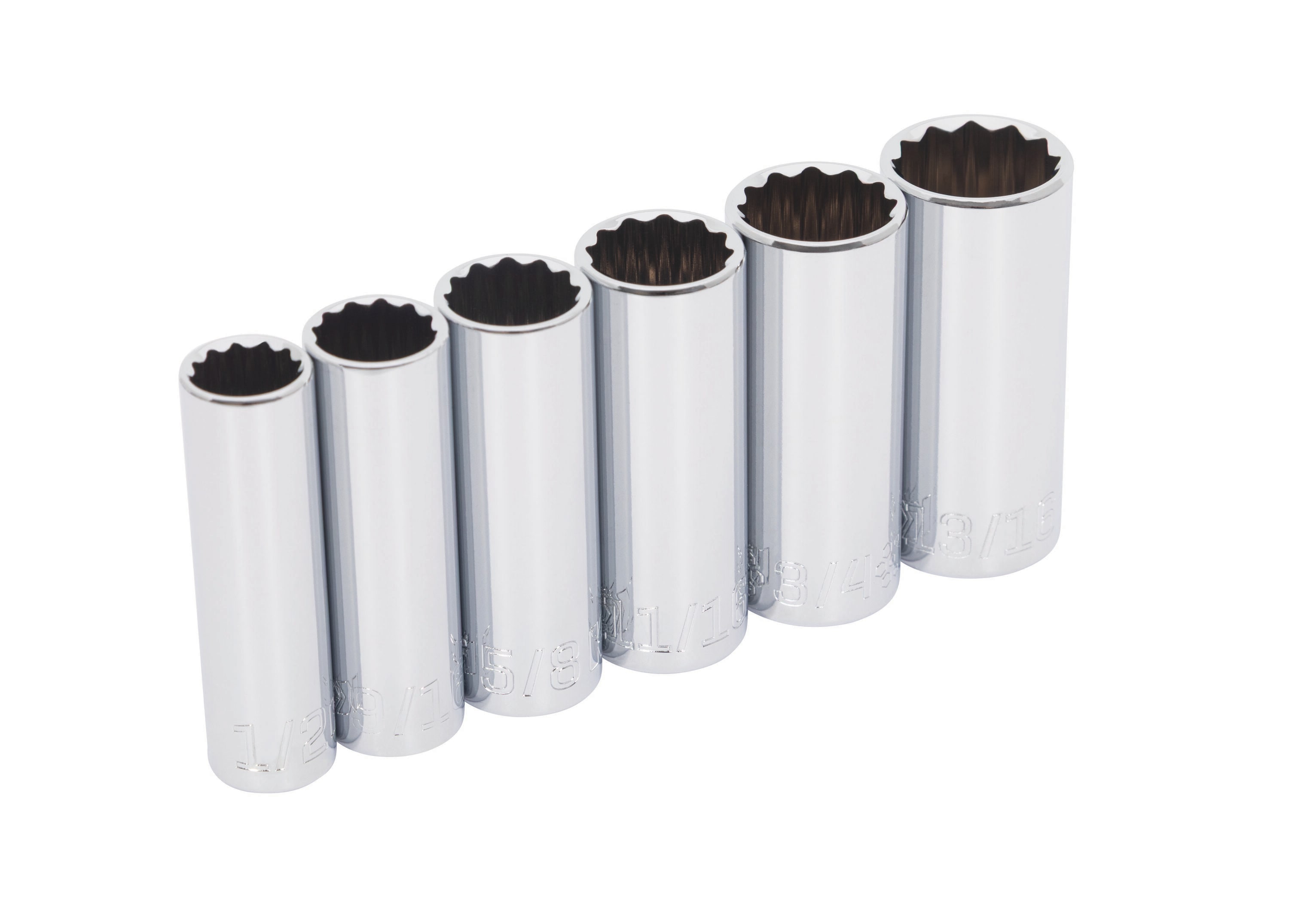 Kobalt 3/8-in Drive Standard (SAE) Deep Socket Set 6 -Pieces