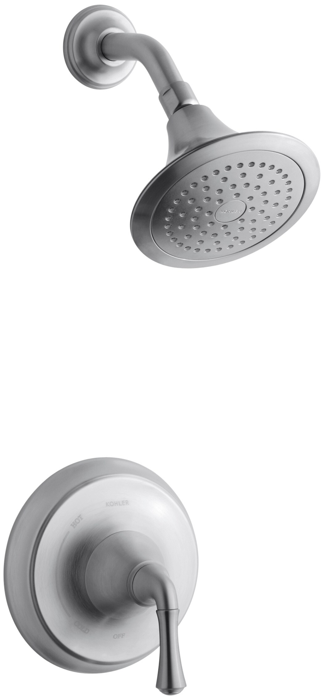 KOHLER T10276-4A-G Forte Brushed Chrome 1-Handle Faucet (Valve Not Included)