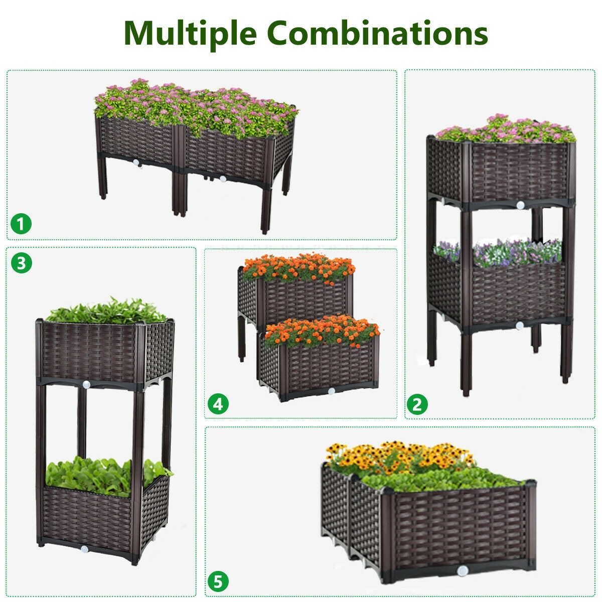 Forclover CTWE-GT3742BN Raised-Planter-Boxes - View #6