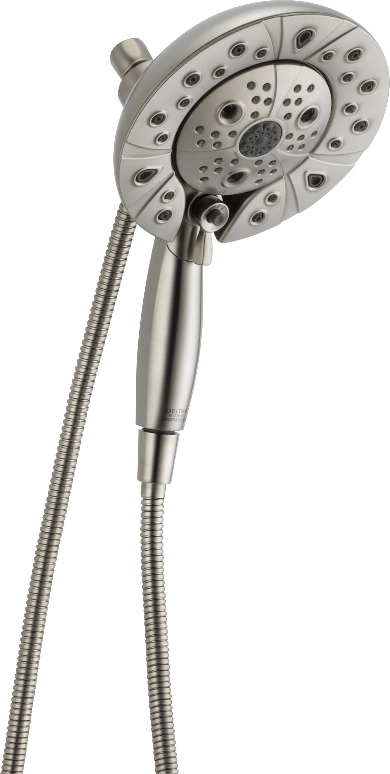 Delta 75589SN Satin Nickel Round Dual/Combo Shower Head 2-GPM (7.6-LPM)