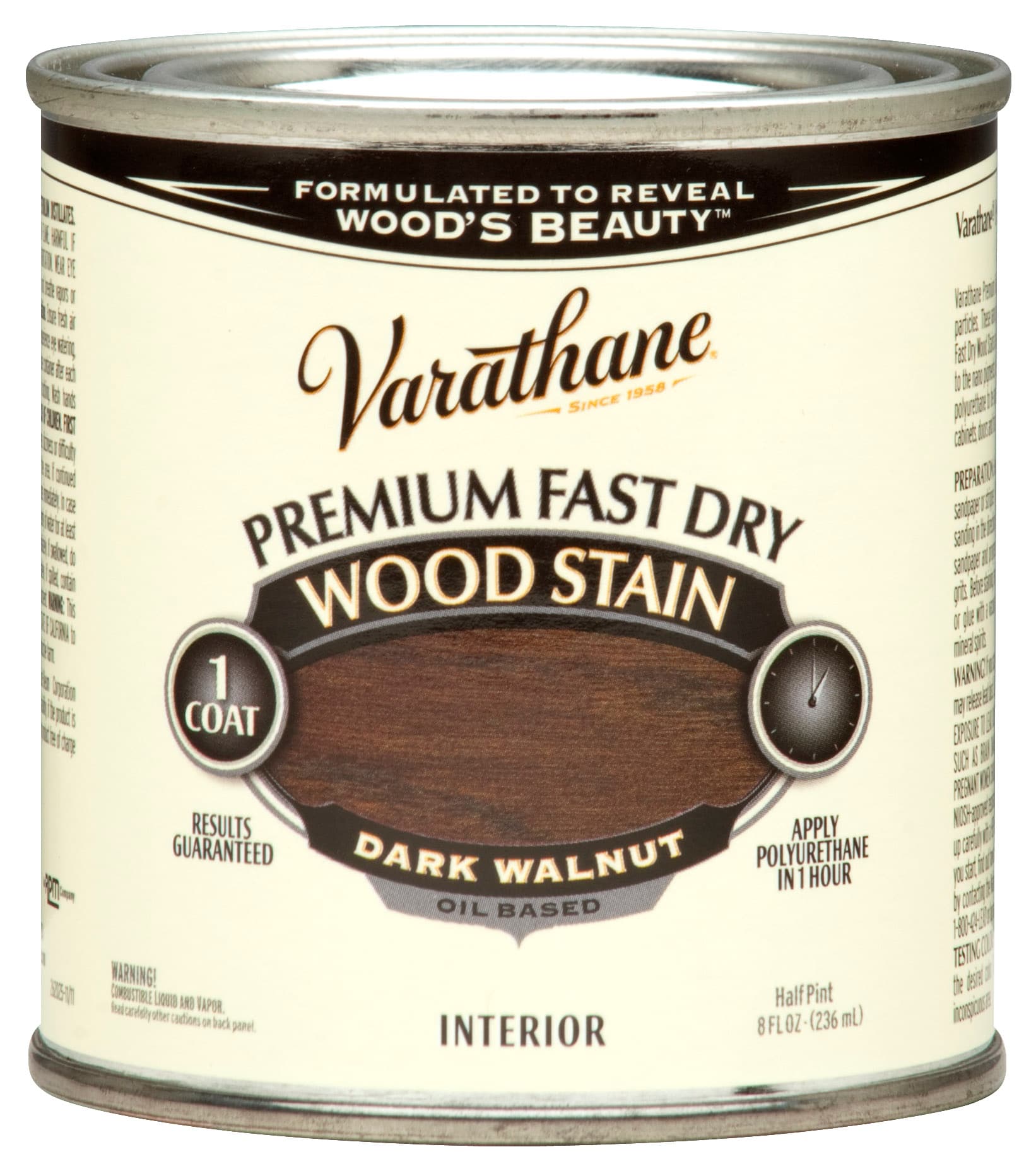 Varathane 8 oz. Dark Walnut Premium Fast Dry Interior Wood Stain (4-Pack)
