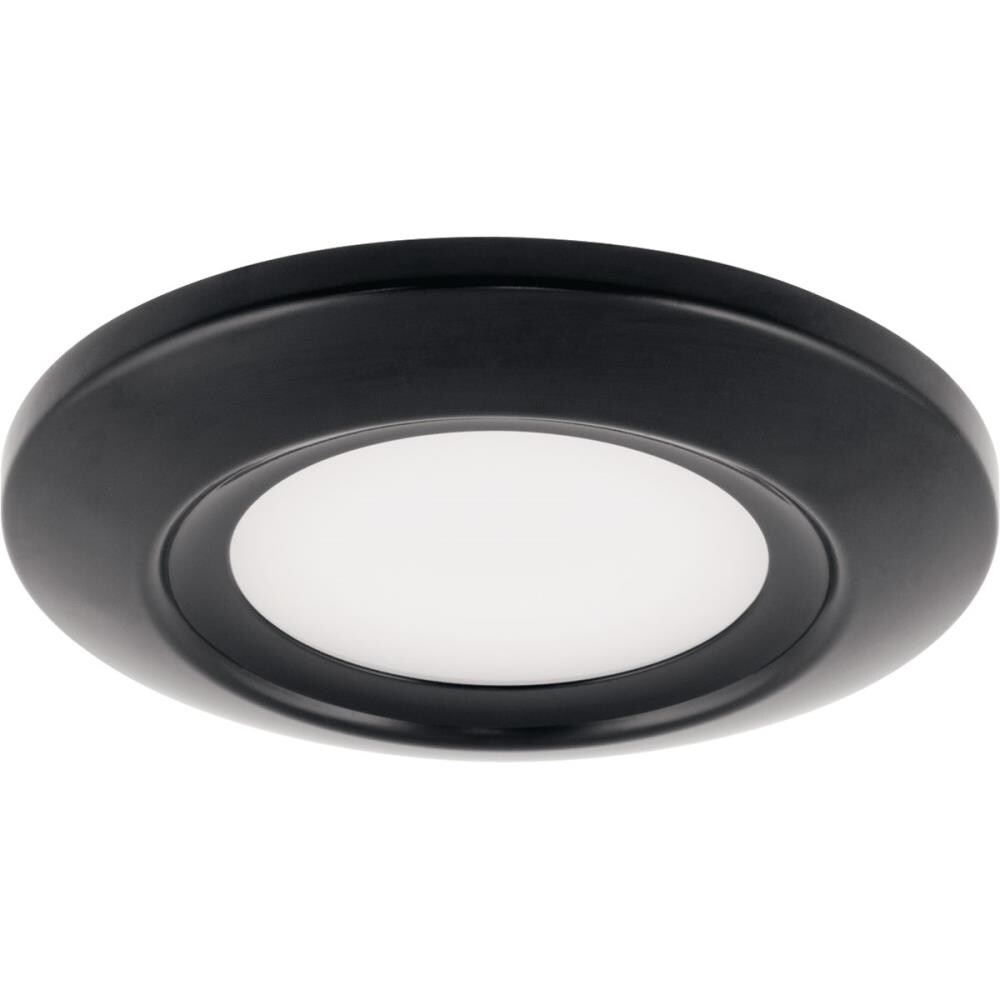 Progress Lighting Led Flush Mount 5 5 In Black Traditional Led Flush Mount Light In The Flush Mount Lighting Department At Lowes 