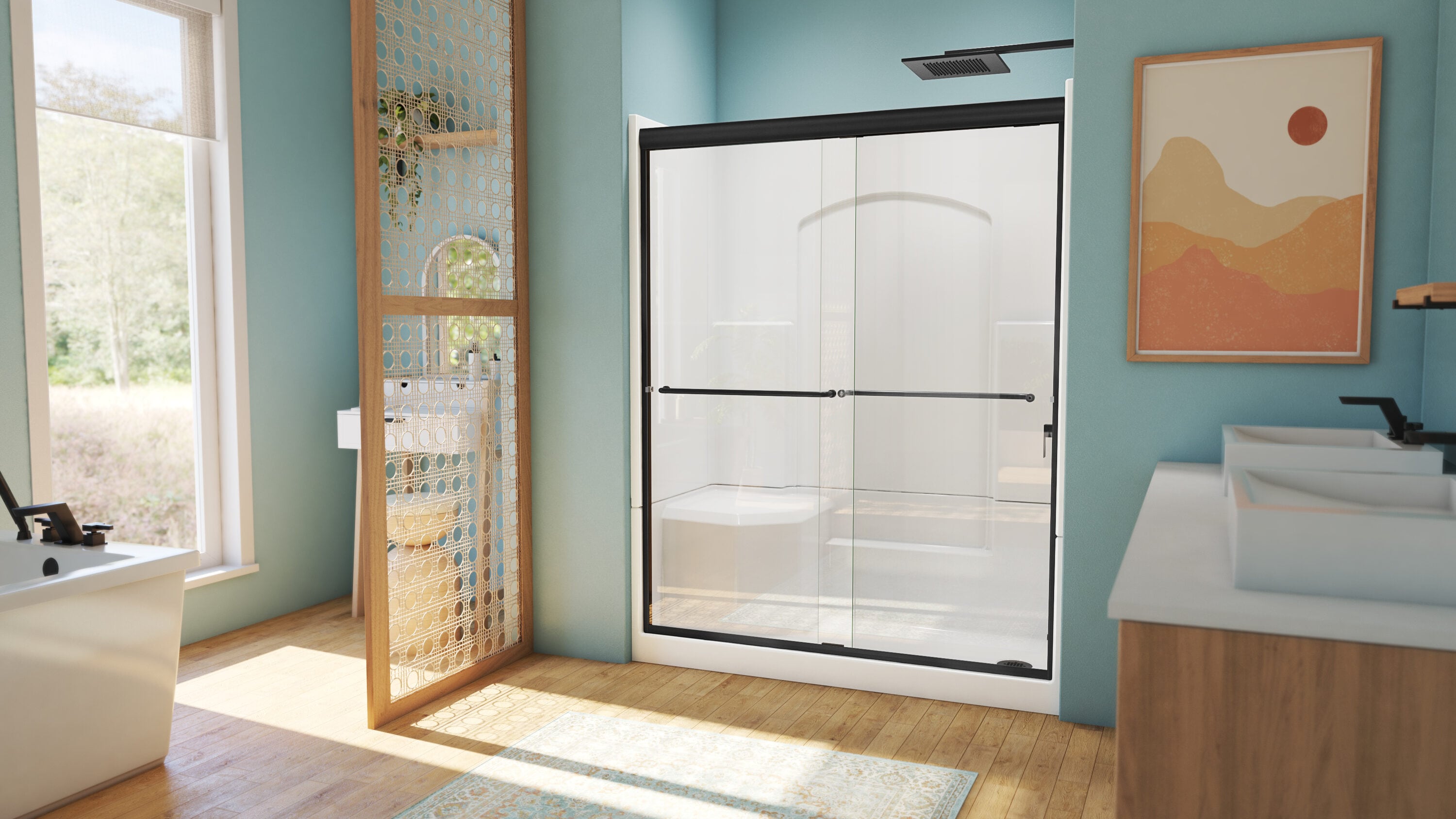 Laurel Mountain L3260SH1S4PLWM3 Alcove-Shower-Kit - View #4