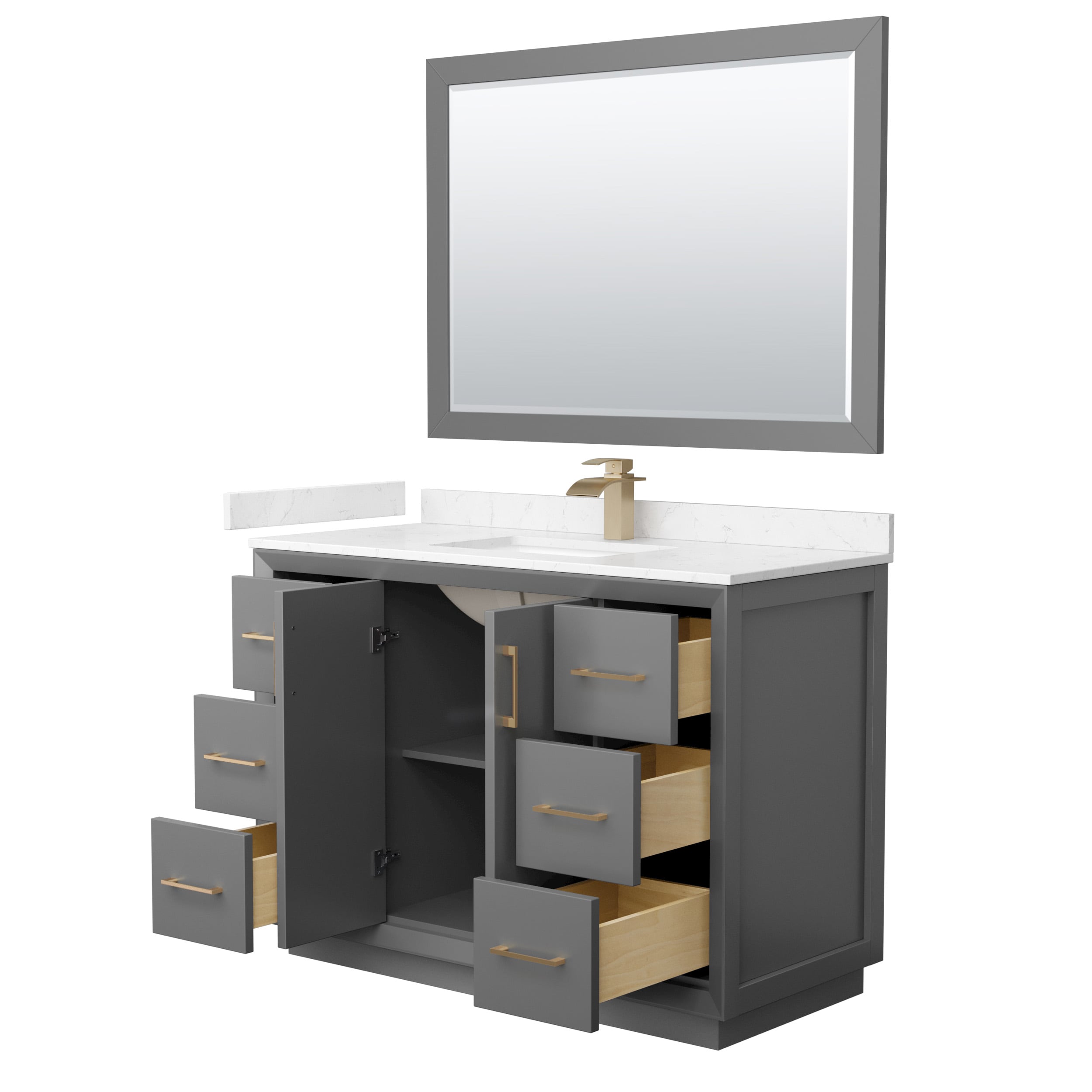 Wyndham Collection WCF414148SGZC2UNSM46 Bath-Vanity-Combo - View #2