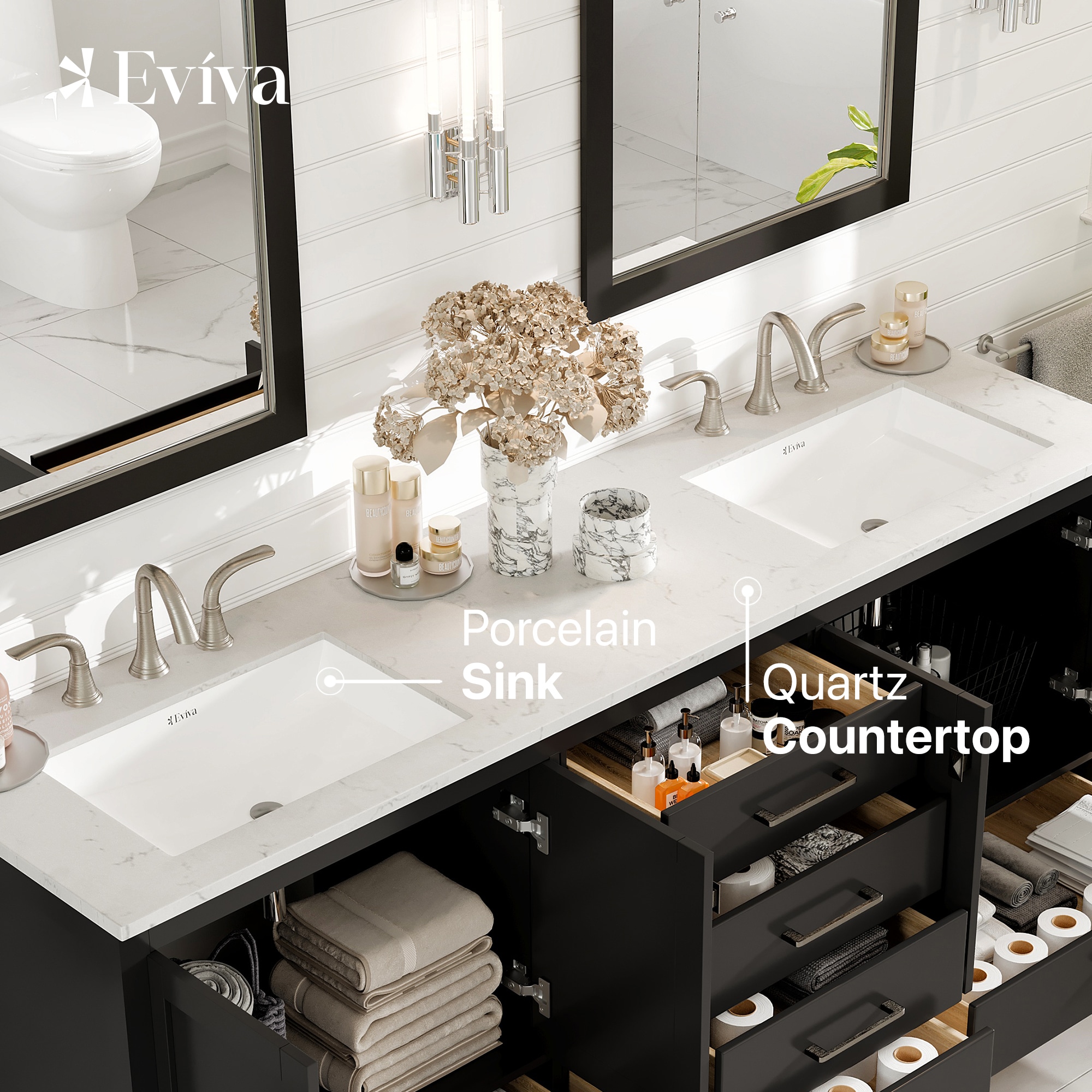 Eviva EVVN412-78ES-Q Bath-Vanity-Combo - View #4