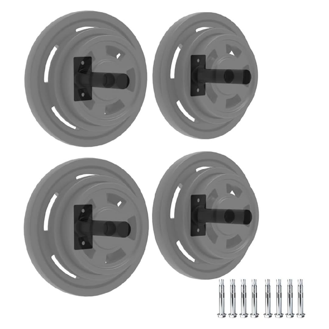 Garvee 2 in-4 Pack Wall Mounted Weight Plate Holder Weight Plate Rack for for All Size Bumper Plates Max Weight Capacity 300 Lb Home Gym Organizer #GGL-PSS-33A8WQ9Y