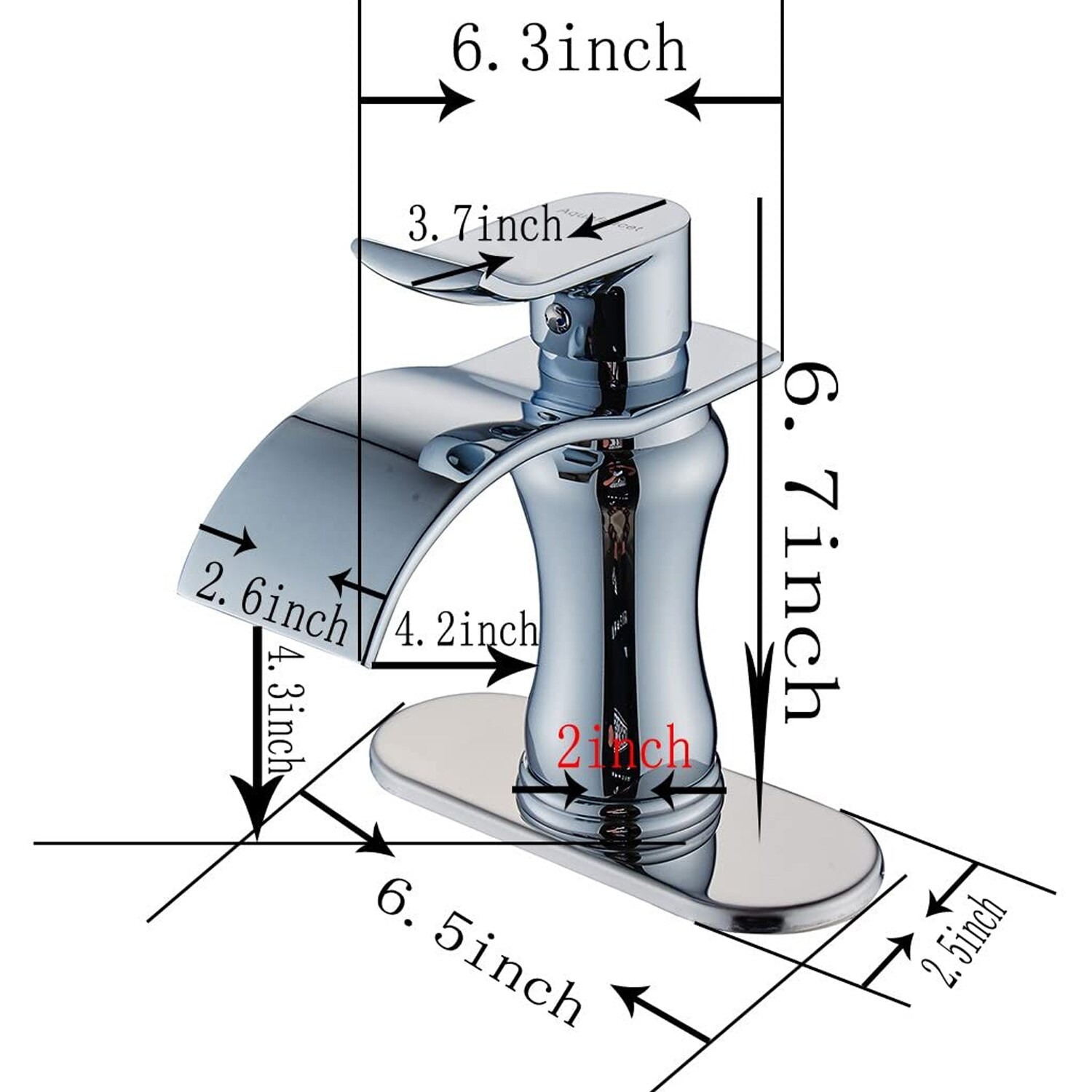 BWE A96089 Single Hole Bathroom Faucet Polished Chrome 1handle Single