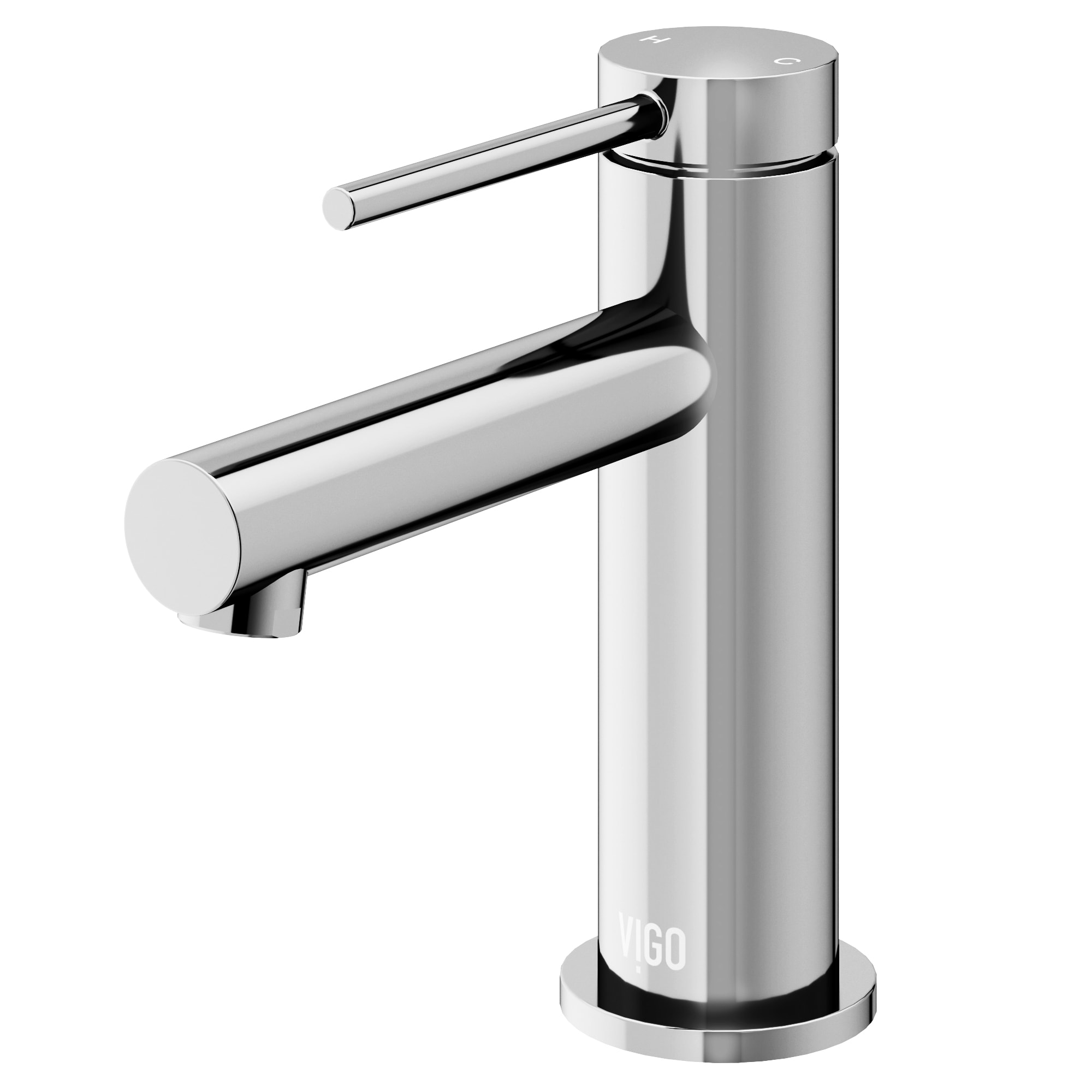 VIGO VG01055CH Jewel Chrome Single hole 1-handle WaterSense Mid-arc Commercial/Residential Handle Bathroom Sink Faucet