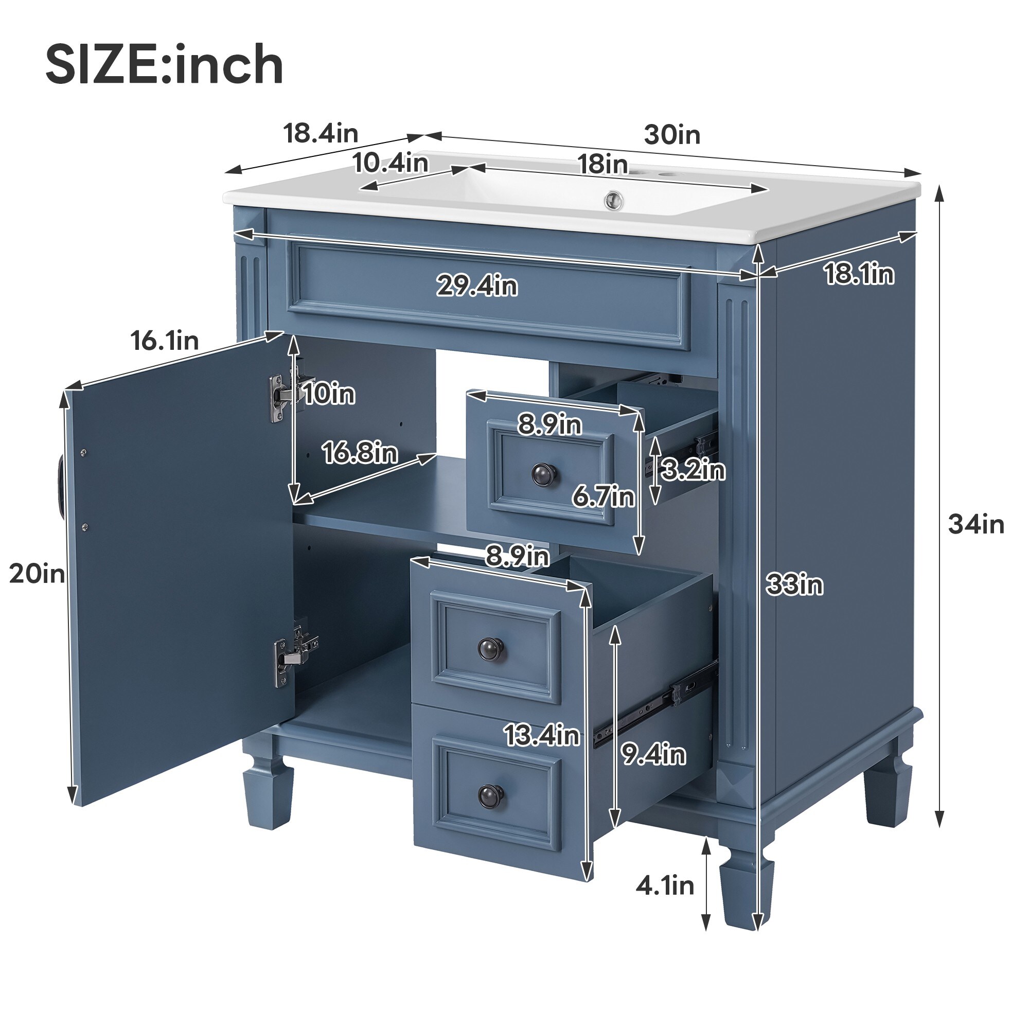 Dexmalle N710P323323C Bath-Vanity-Combo - View #4
