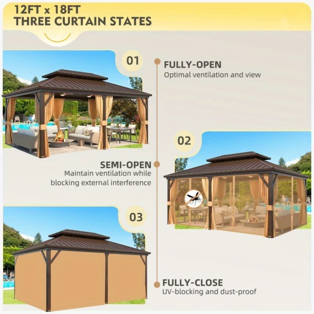 U-HOMY W-031-QG Wood-Resin-Gazebos - View #7