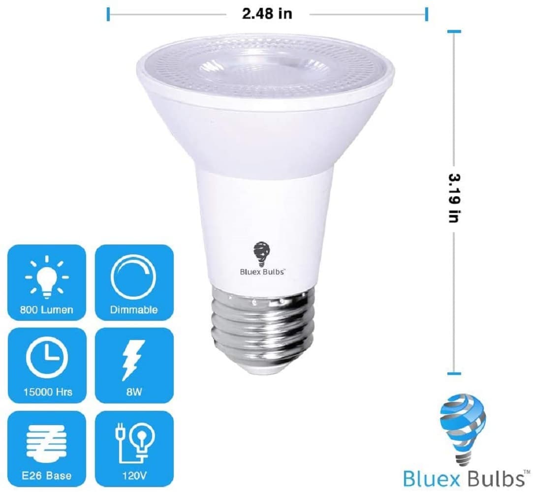 Bluex Bulbs BLUE-PAR20-8W Dec-Led-Light-Bulbs - View #8