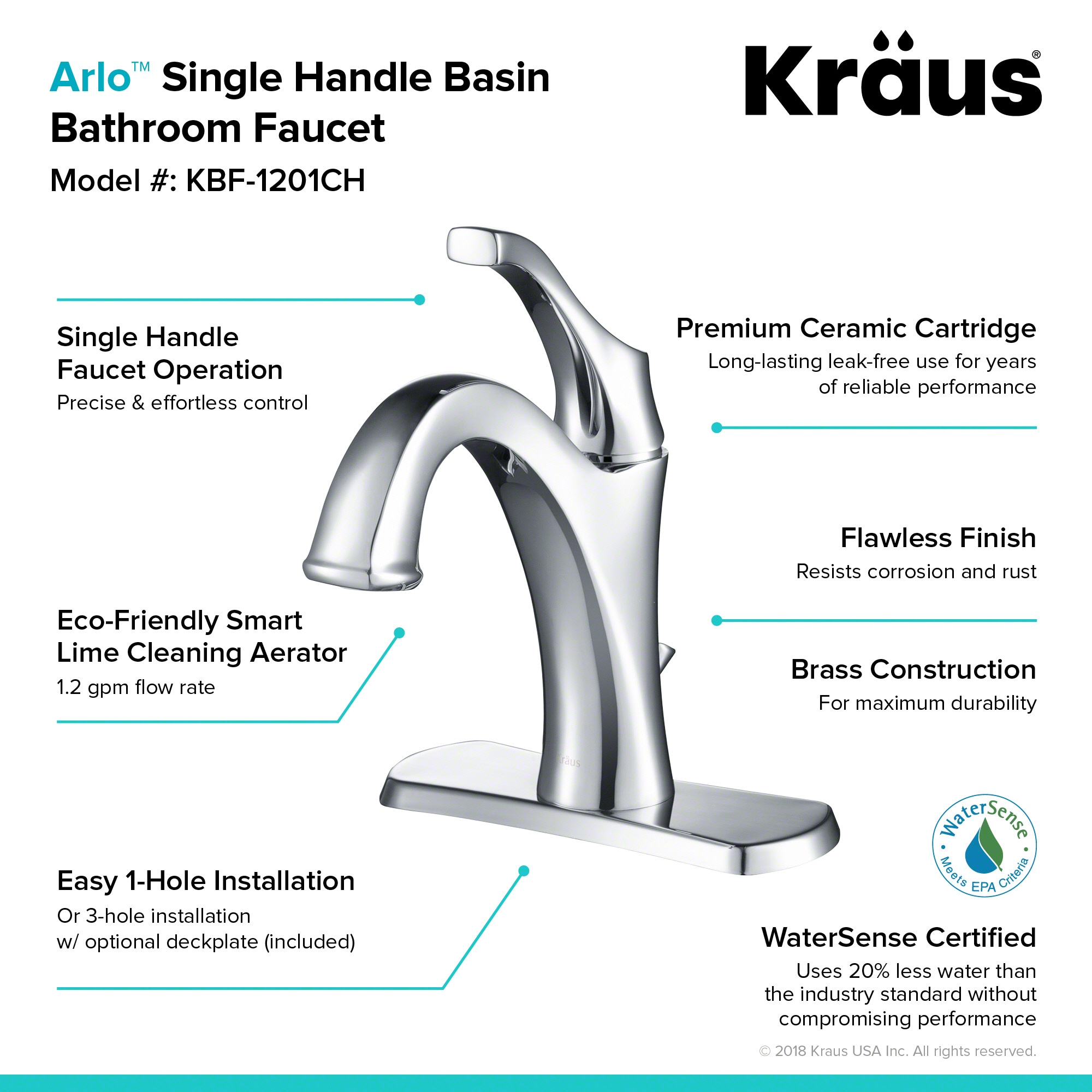 Kraus KBF-1201CH Lavatory-Faucets - View #4