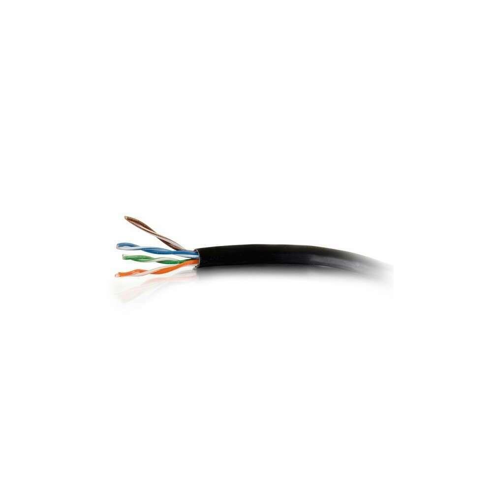 ProPlus ZX9TCHQ247 500 ft. Cat5e Bulk Unshielded Ethernet Network Cable with Solid Conductors- Riser CMR-Rated, Black