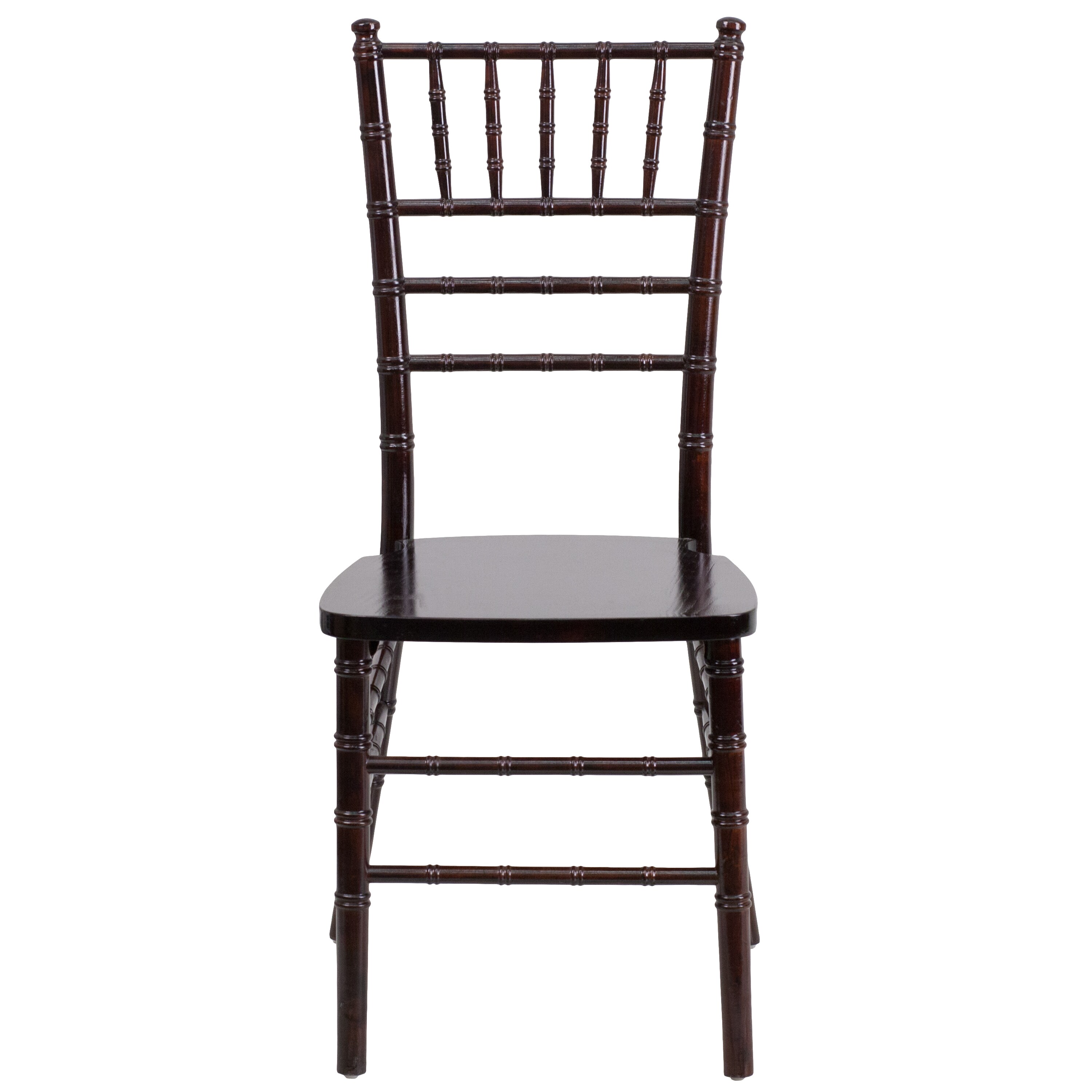 Walnut High Slat Chiavari Wood Side Chair