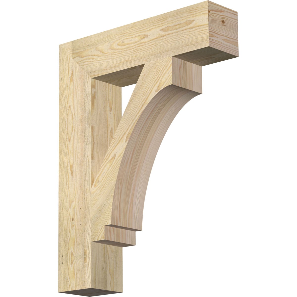 Ekena Millwork BKT06X26X34IMP05RDF Imperial Block Rough Sawn 6-in x 26-in x 34-in Douglas fir Brown Wood Standard bracket