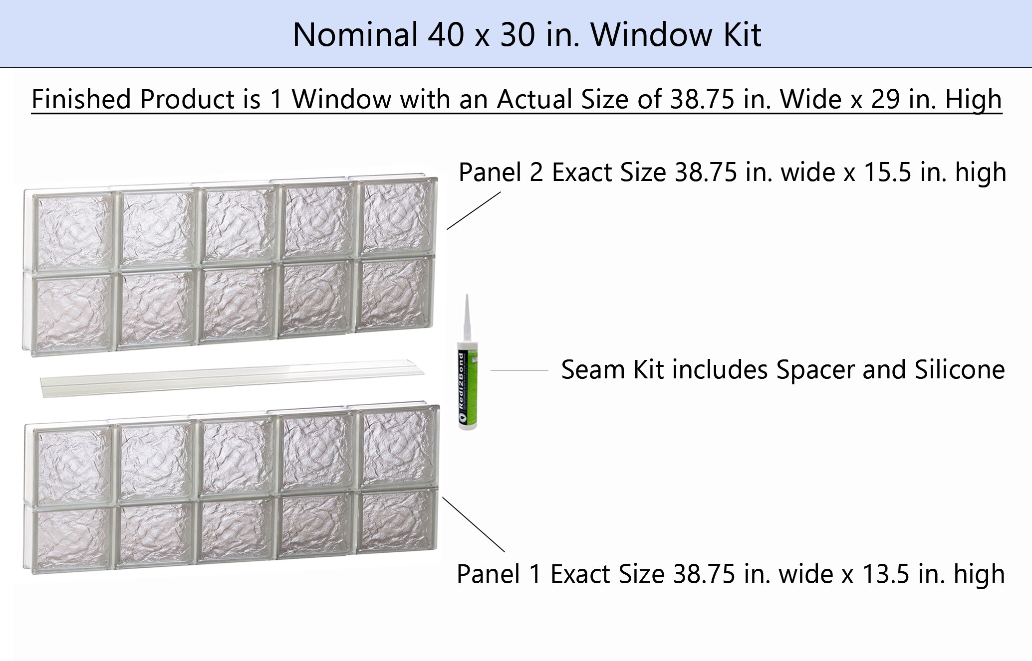 REDI2SET S4030IS Glass-Block-Windows - View #2