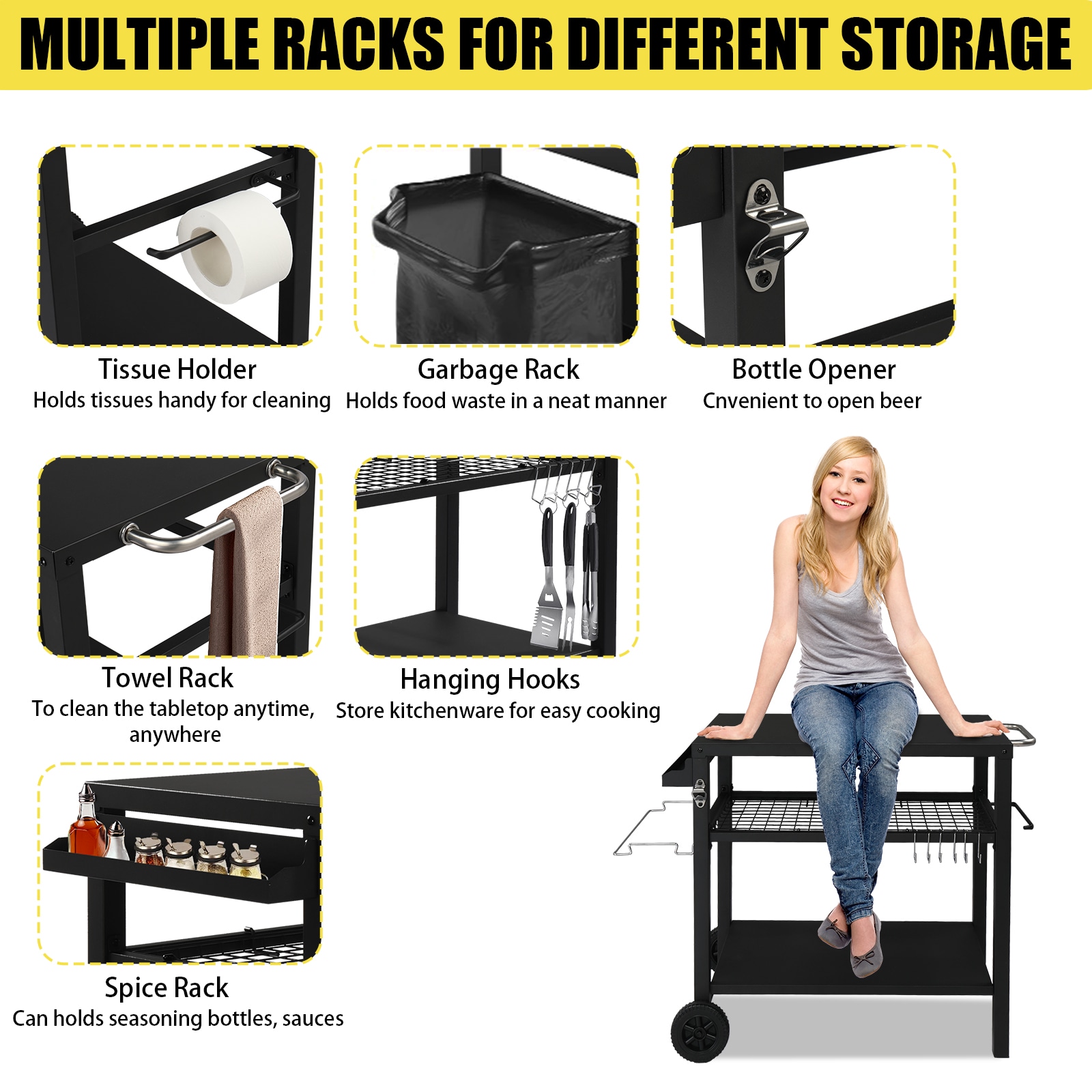Outopee LO1G57000683 Grill-Carts-Grill-Stands - View #4