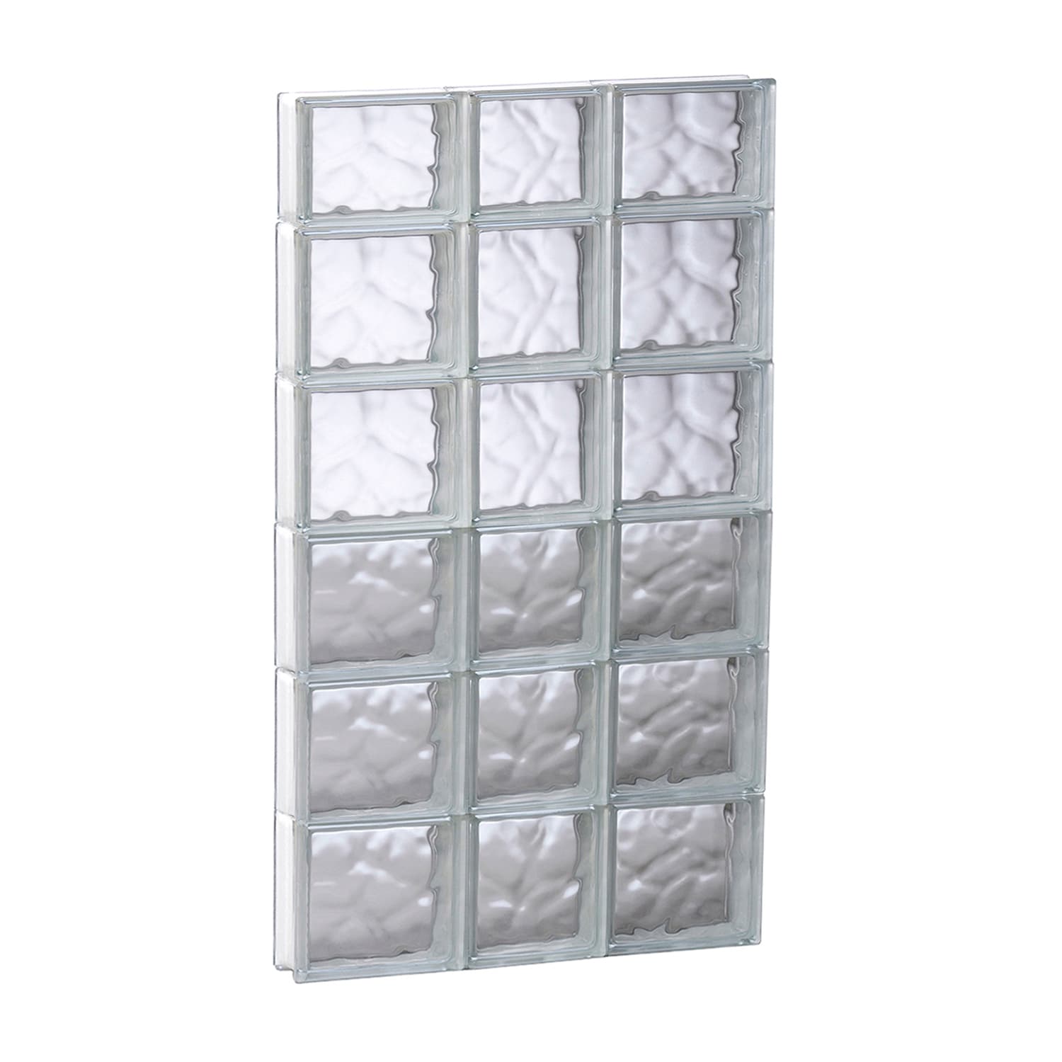 REDI2SET S2246DC Wavy Glass 21-1/4-in x 44-1/2-in Frameless Replacement Glass Block Window