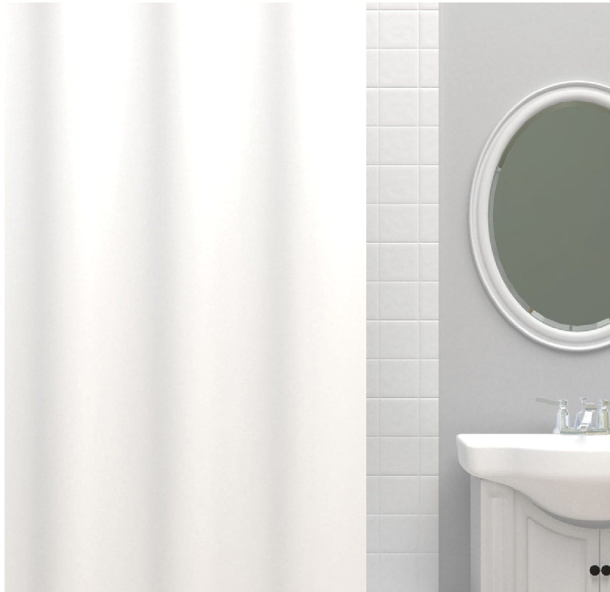 Zenna Home - SHOWER LNR WHT HVY D