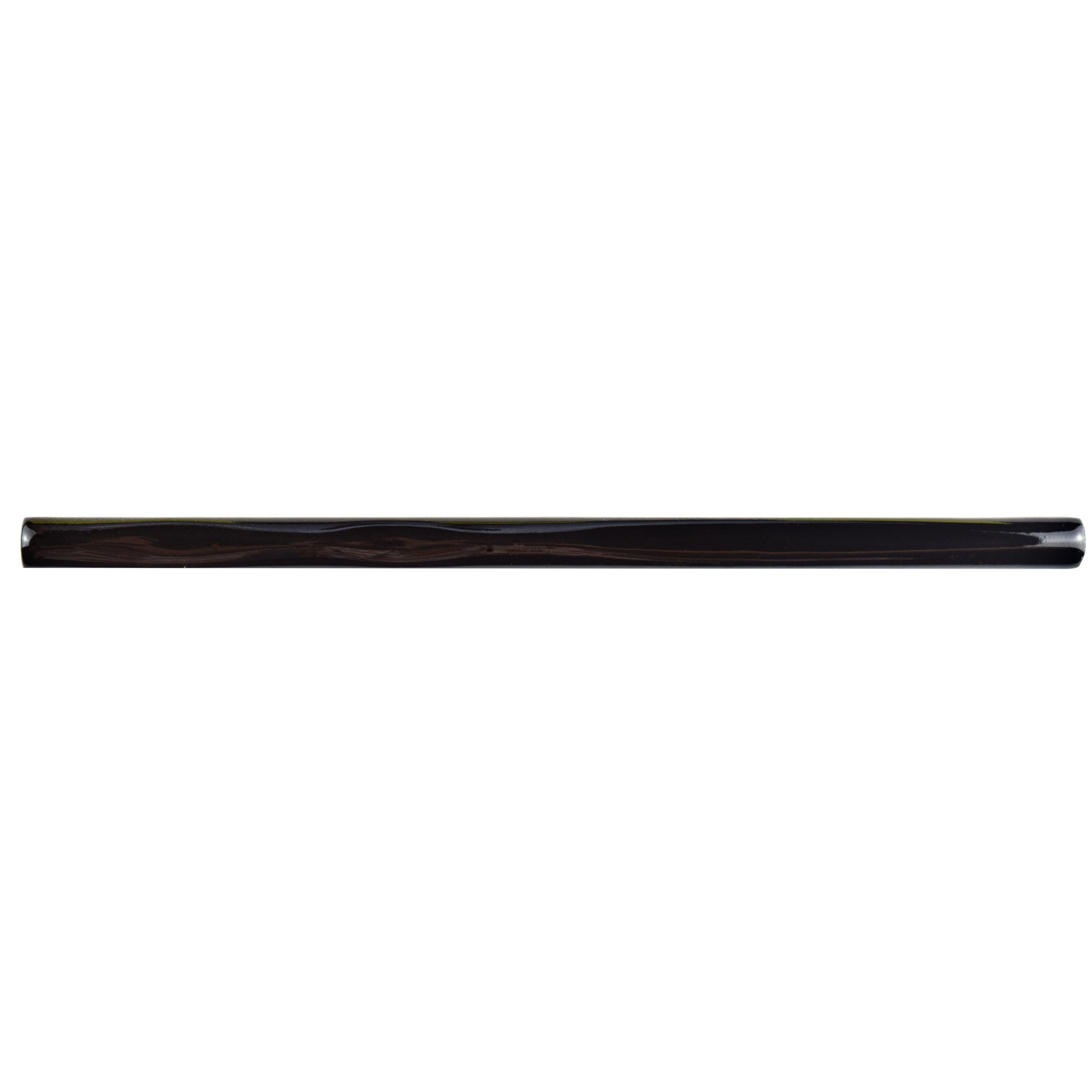 Affinity Tile WCVRGNPN Rugosa Nero Brillo 1/2-in x 8-in Glossy Ceramic Pencil Tile ( 0.24-sq ft / Carton ) 12 -Pack