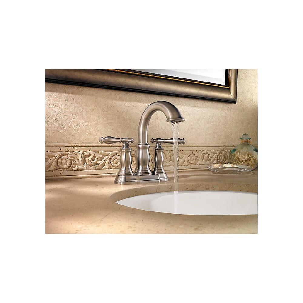 Pfister Hanover Brushed Nickel 2-handle 4-in centerset WaterSense ...