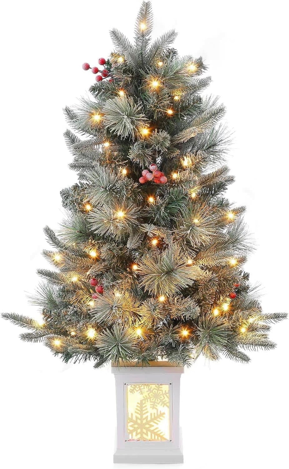 Garvee - 3 Ft Prelit Christmas Tree  Mini Xmas Tree with 78 Led Lights  Small Tabletop Artificial...
