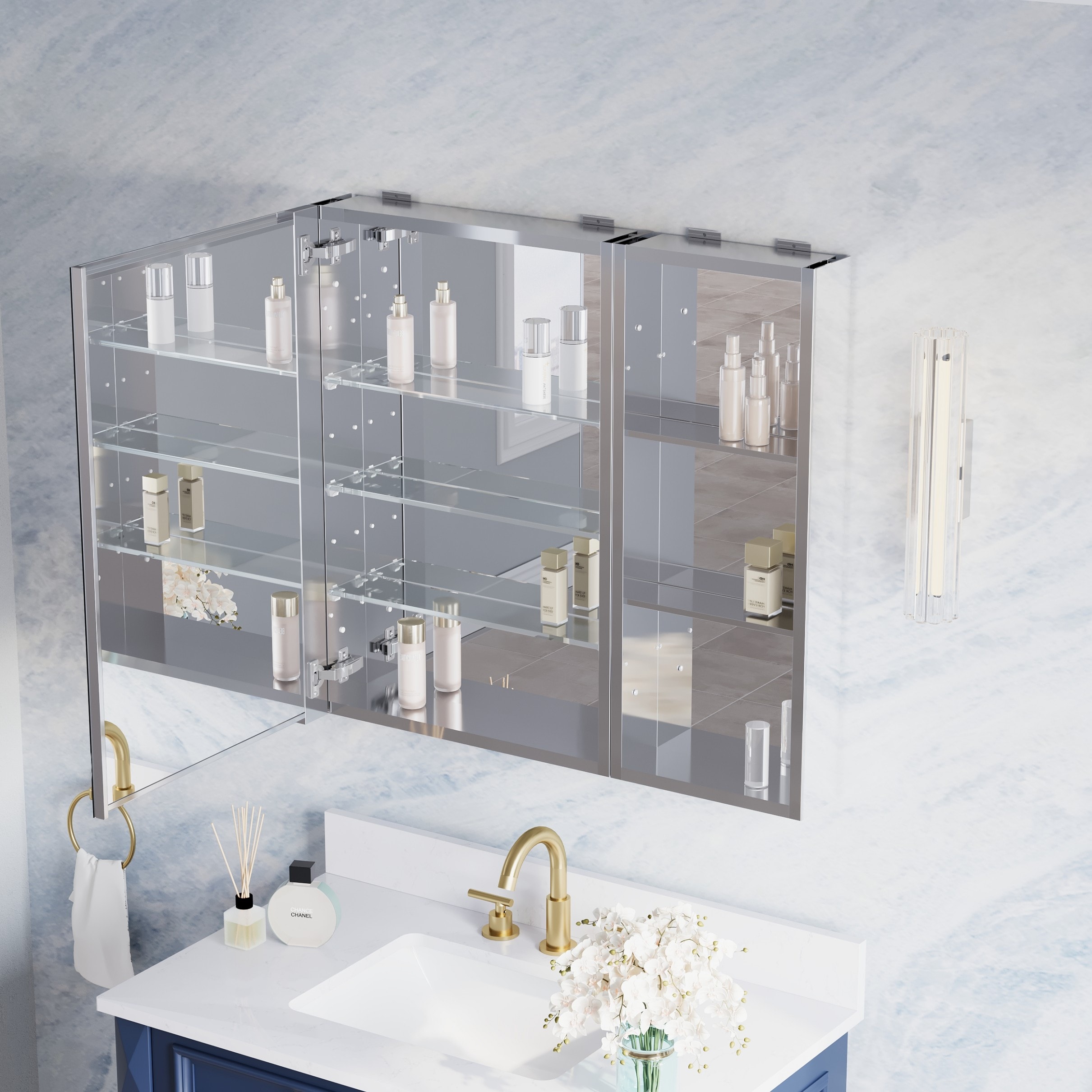 WELLFOR B20L1230MC Bathroom-Wall-Cabinets - View #4