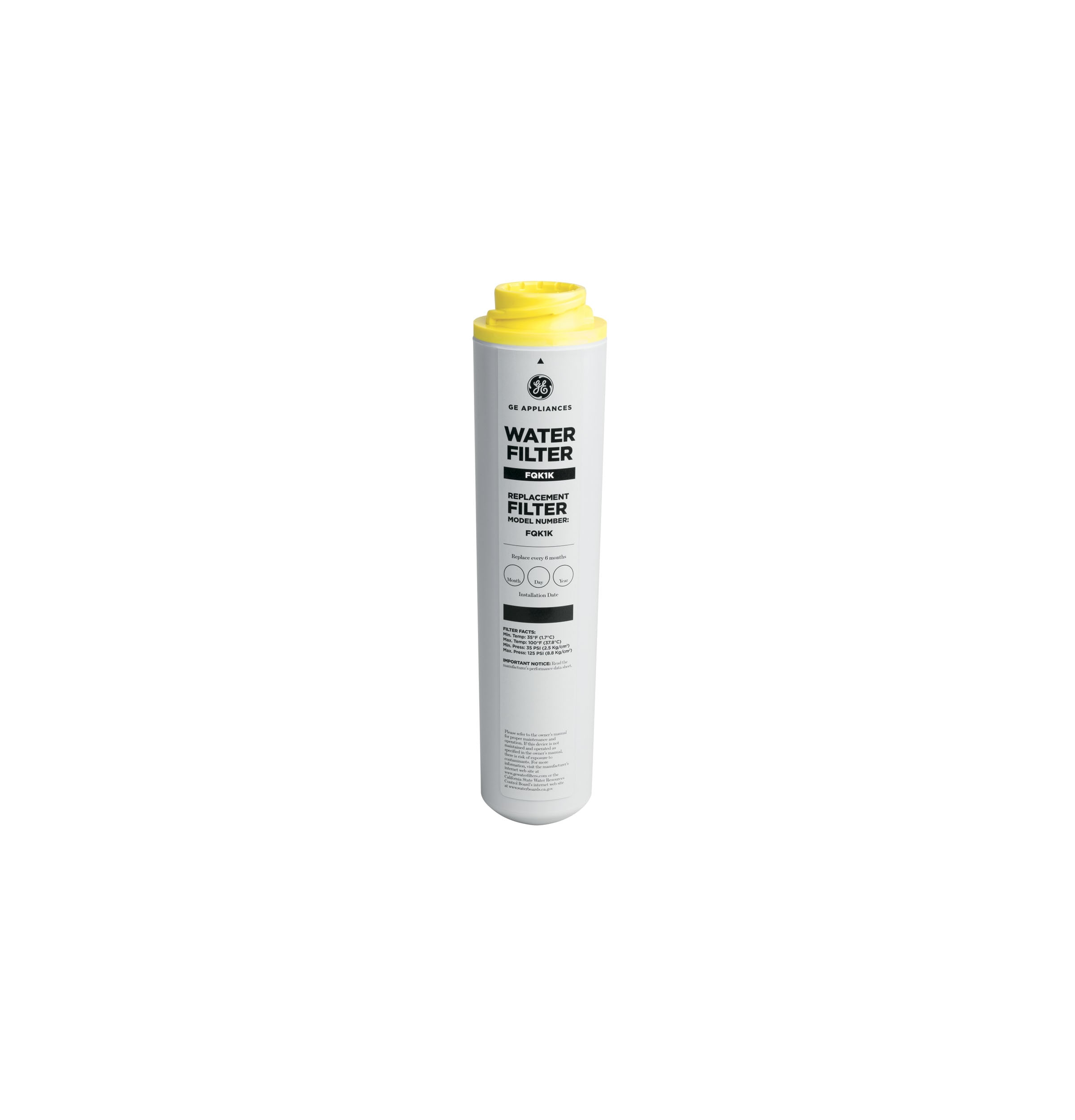 GE FQK1K Under Sink 6-Months Replacement Filter