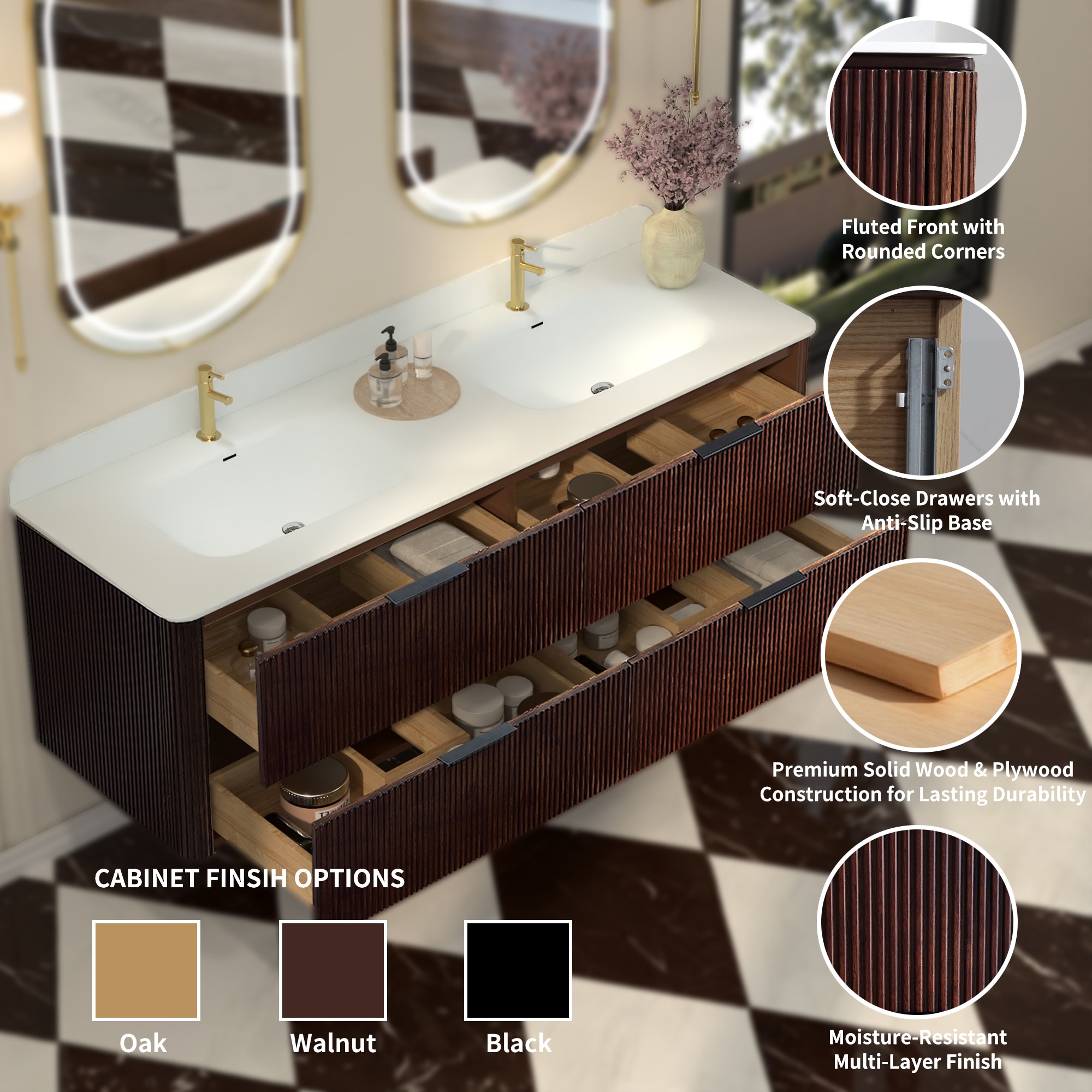 Forclover VTE18-6020WN Bath-Vanity-Combo - View #3