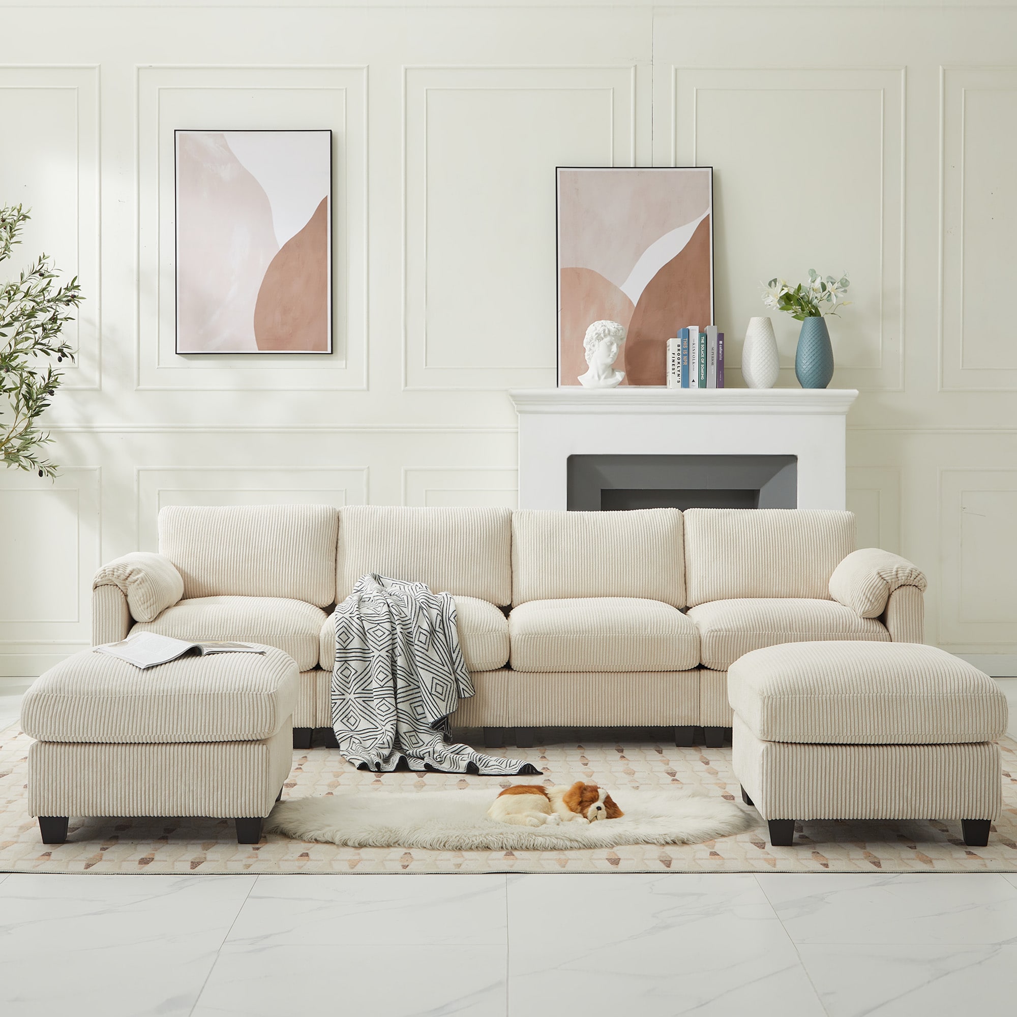 VOUA SAF-DXDRZJ4-BE1 Sofas-Loveseats - View #3