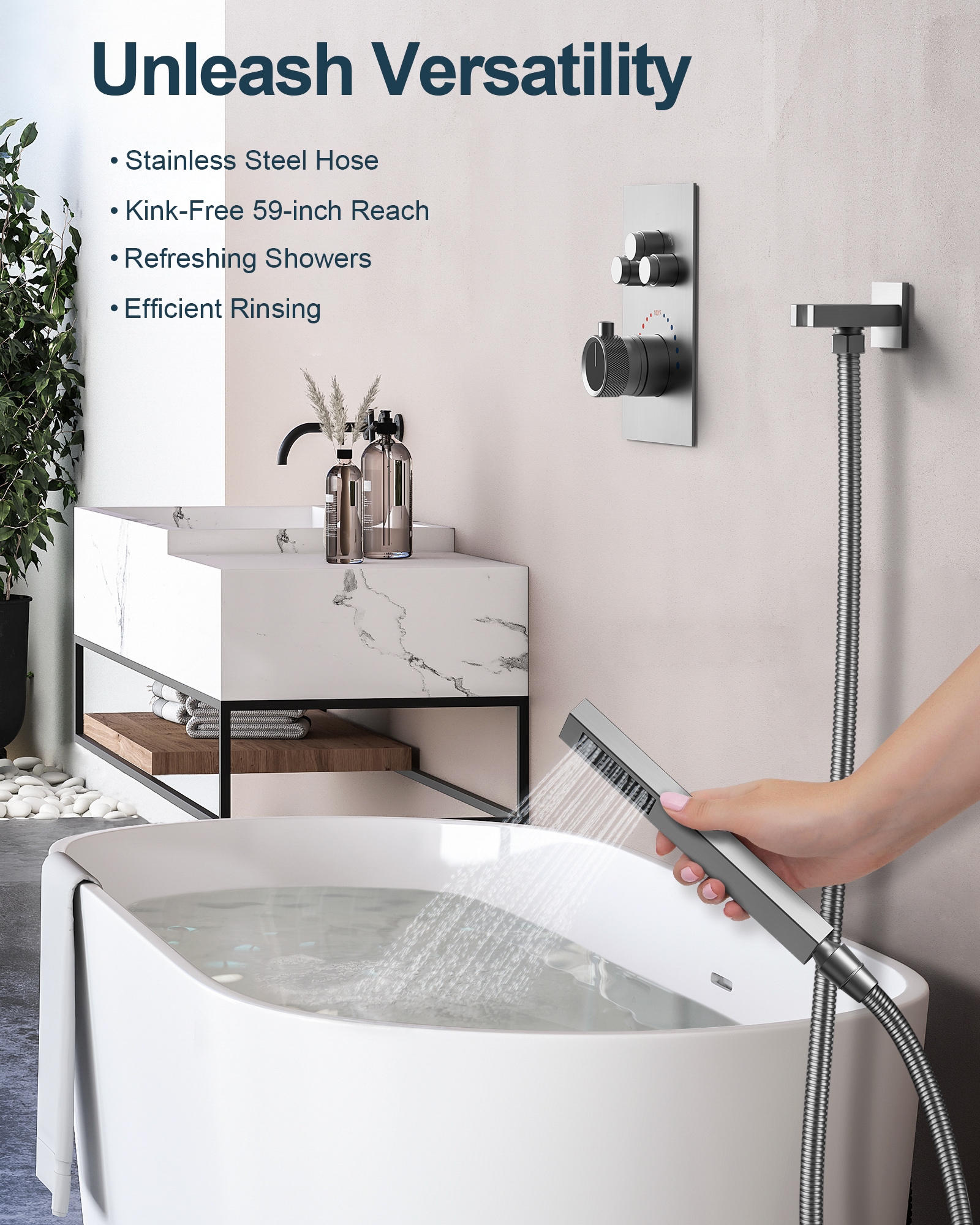 GRANDJOY SFS-1067-NK12 Showerhead-Bar-Panels - View #5