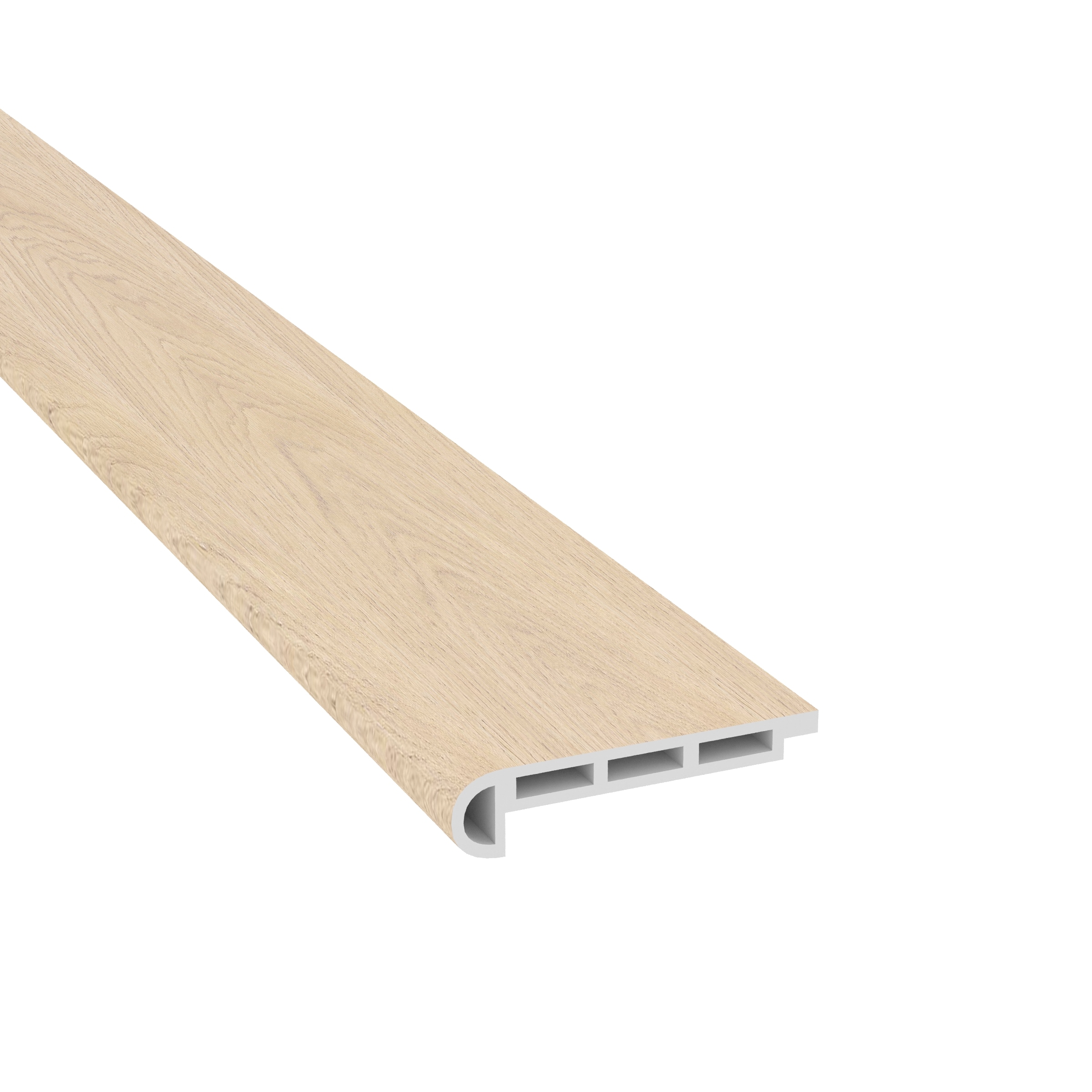 CALI 7703000220 Aqua Tough Natural Vallemar Blanc 1.57-in T x 4.48-in W x 72.83-in L PVC Bullnose