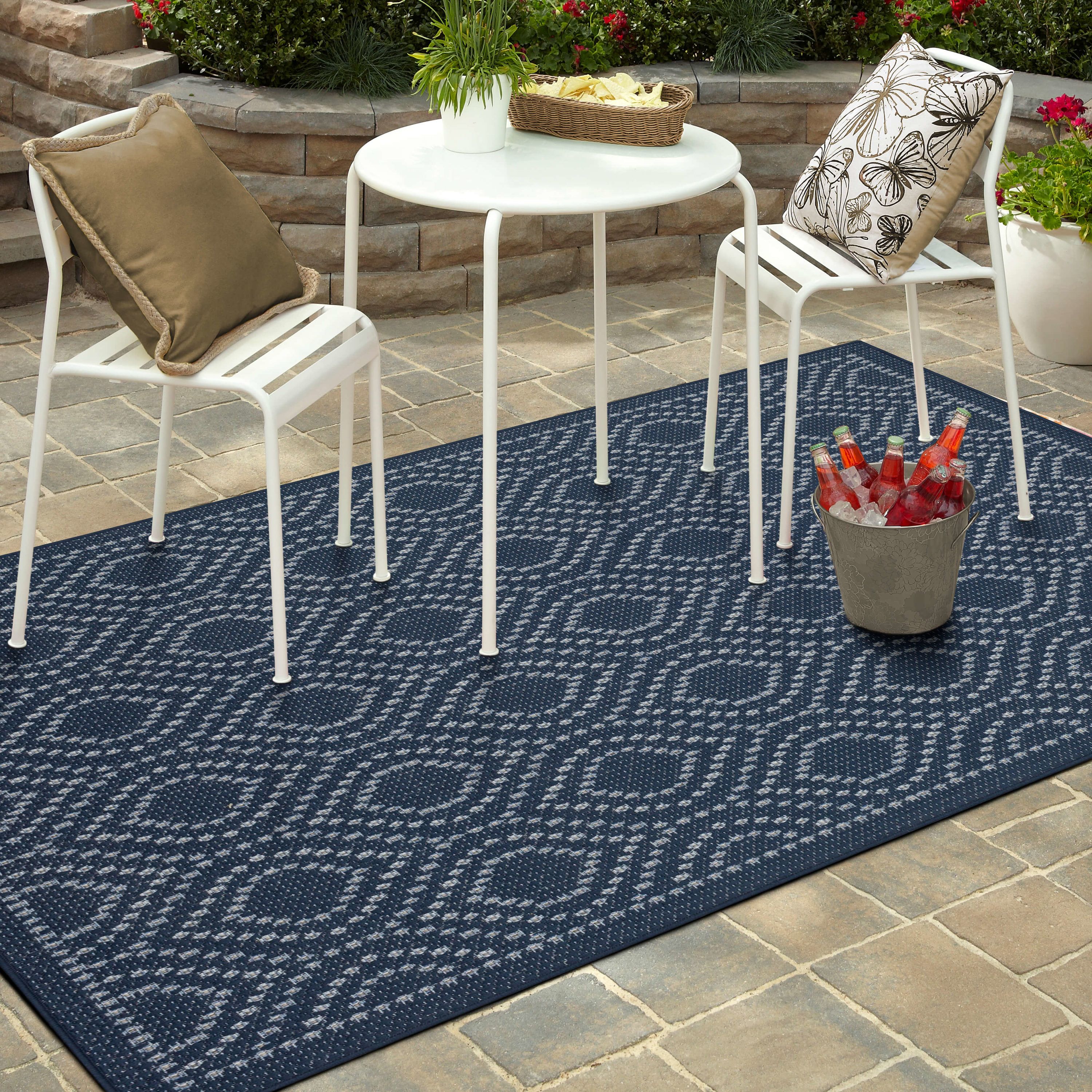 8x10 Water Resistant, Large Indoor Outdoor Rugs for Patios, Front Door  Entry, Entryway, Deck, Porch, Balcony, Outside Area Rug for Patio, Gray,  Medallion