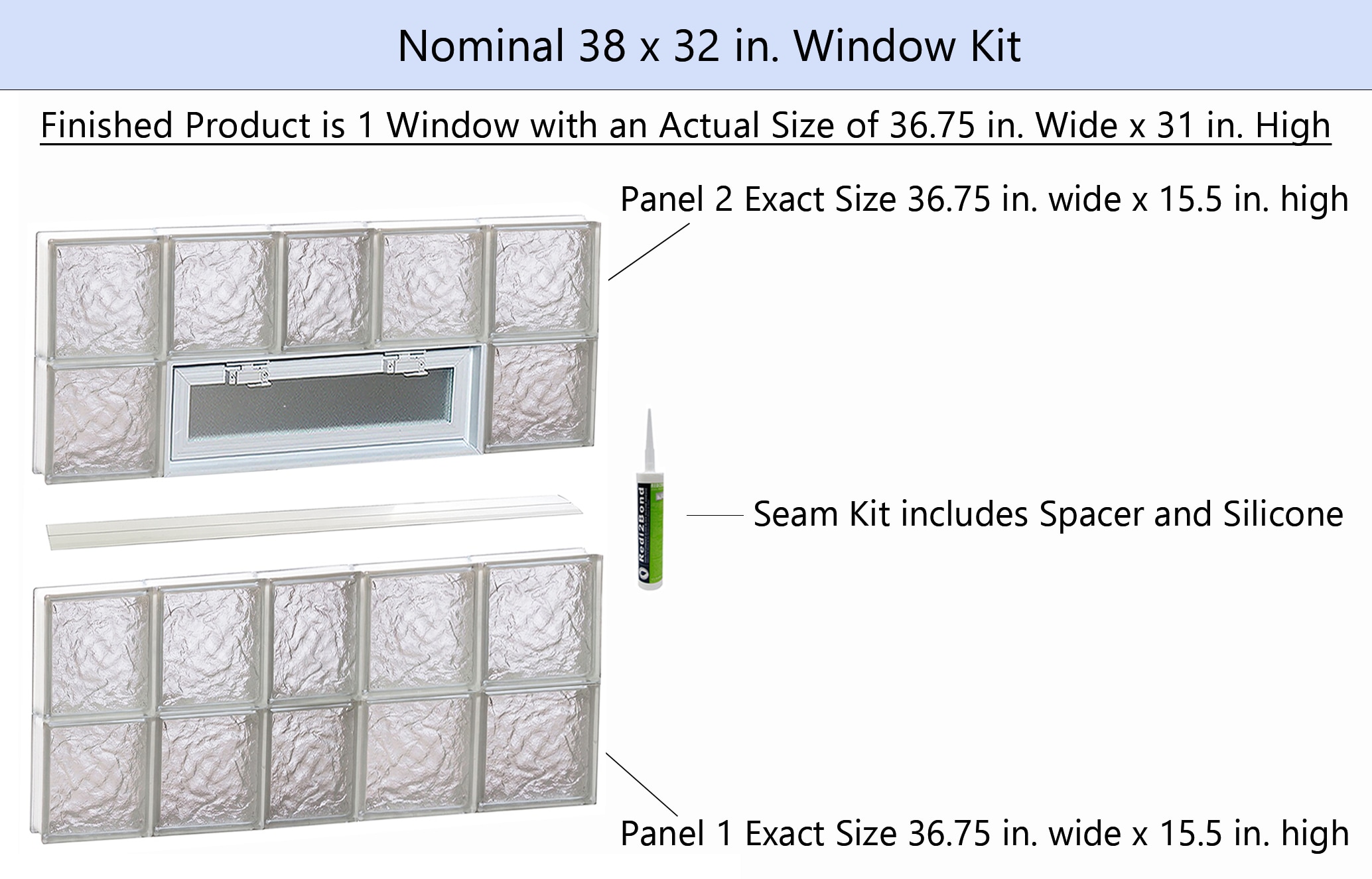 REDI2SET V3832IS Glass-Block-Windows - View #2