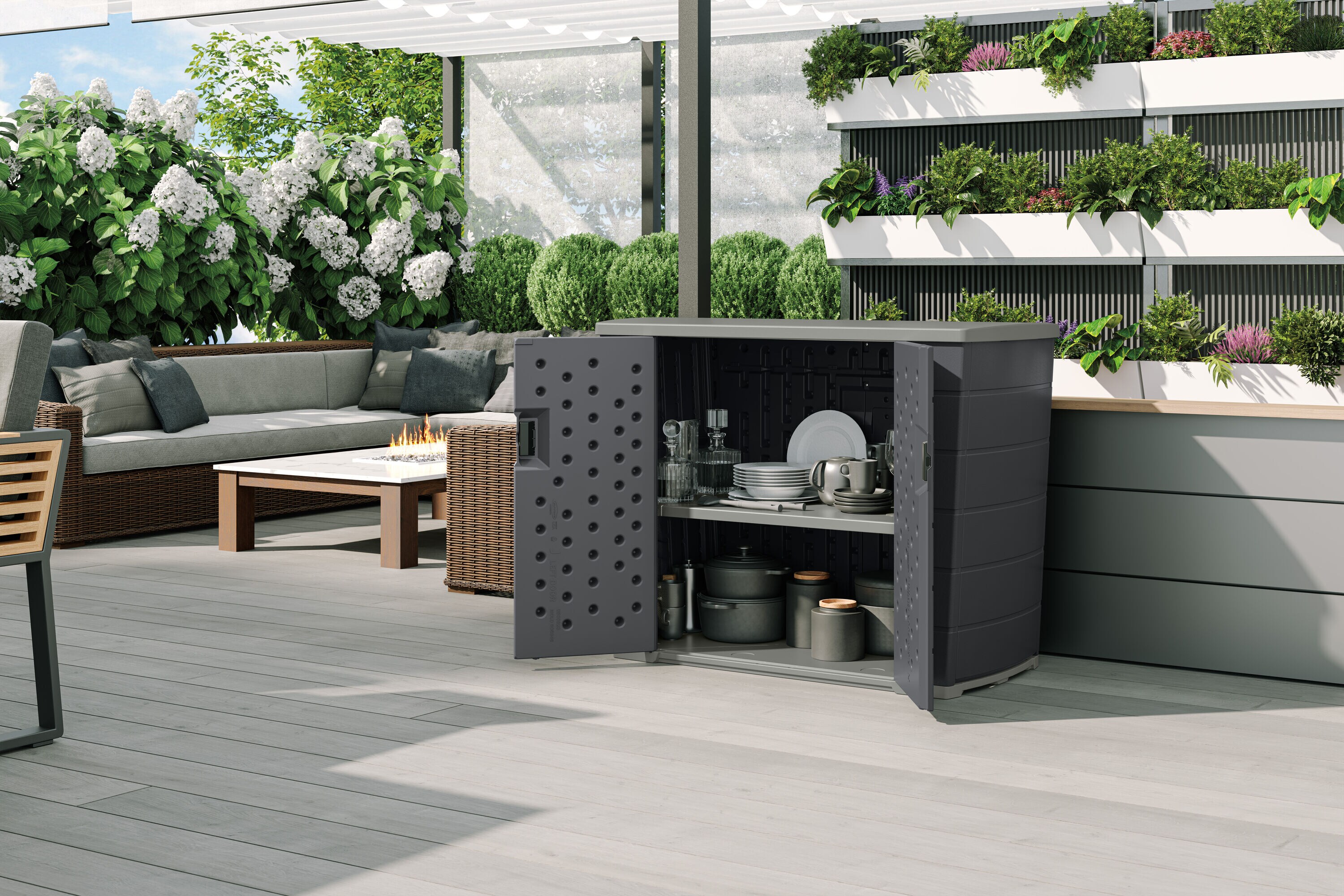 Suncast 49.75-in x 23.5-in Gray Outdoor Storage