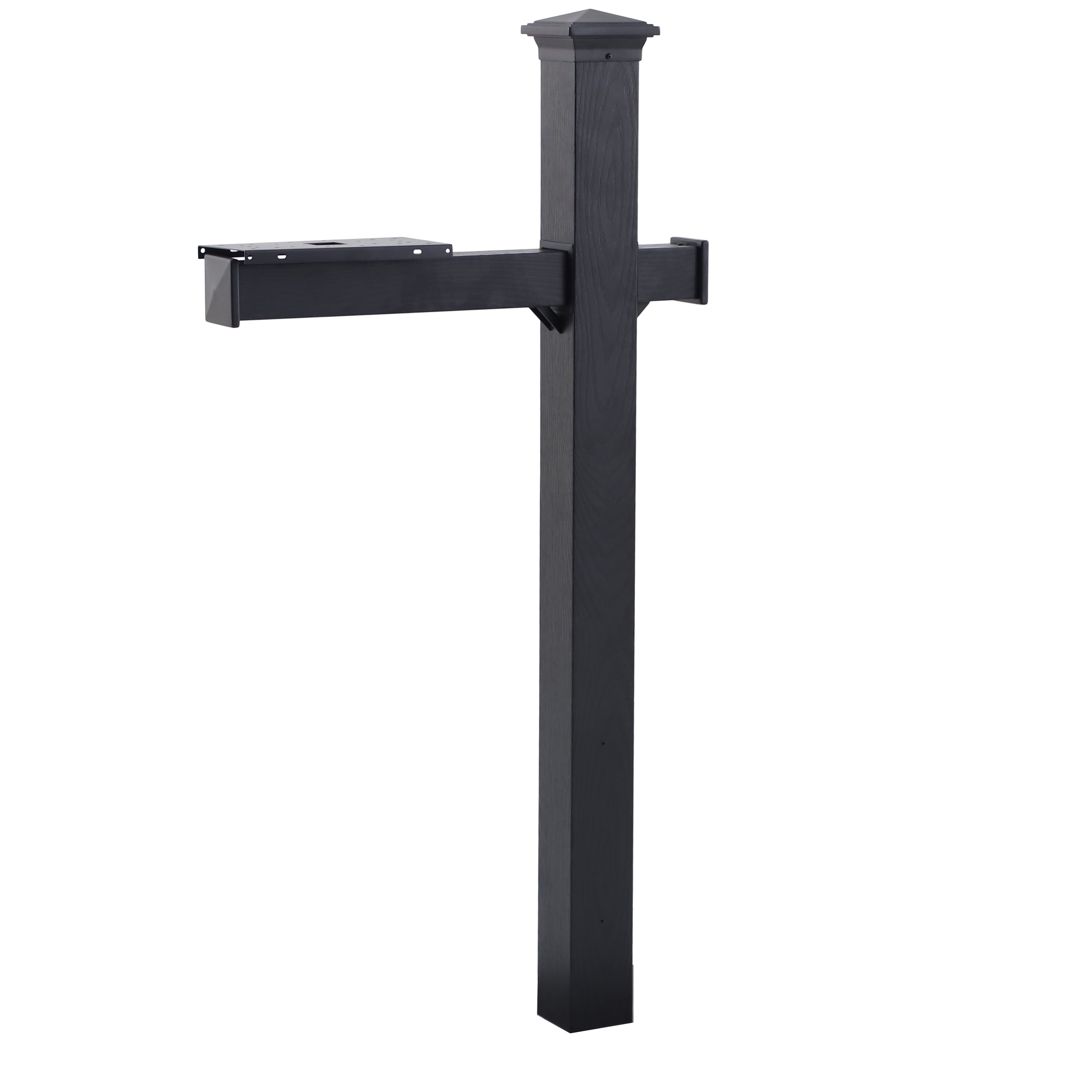 RELIABILT Black Galvanized Steel 4 X 4 Mount Mailbox Post FQS71026A-A ...