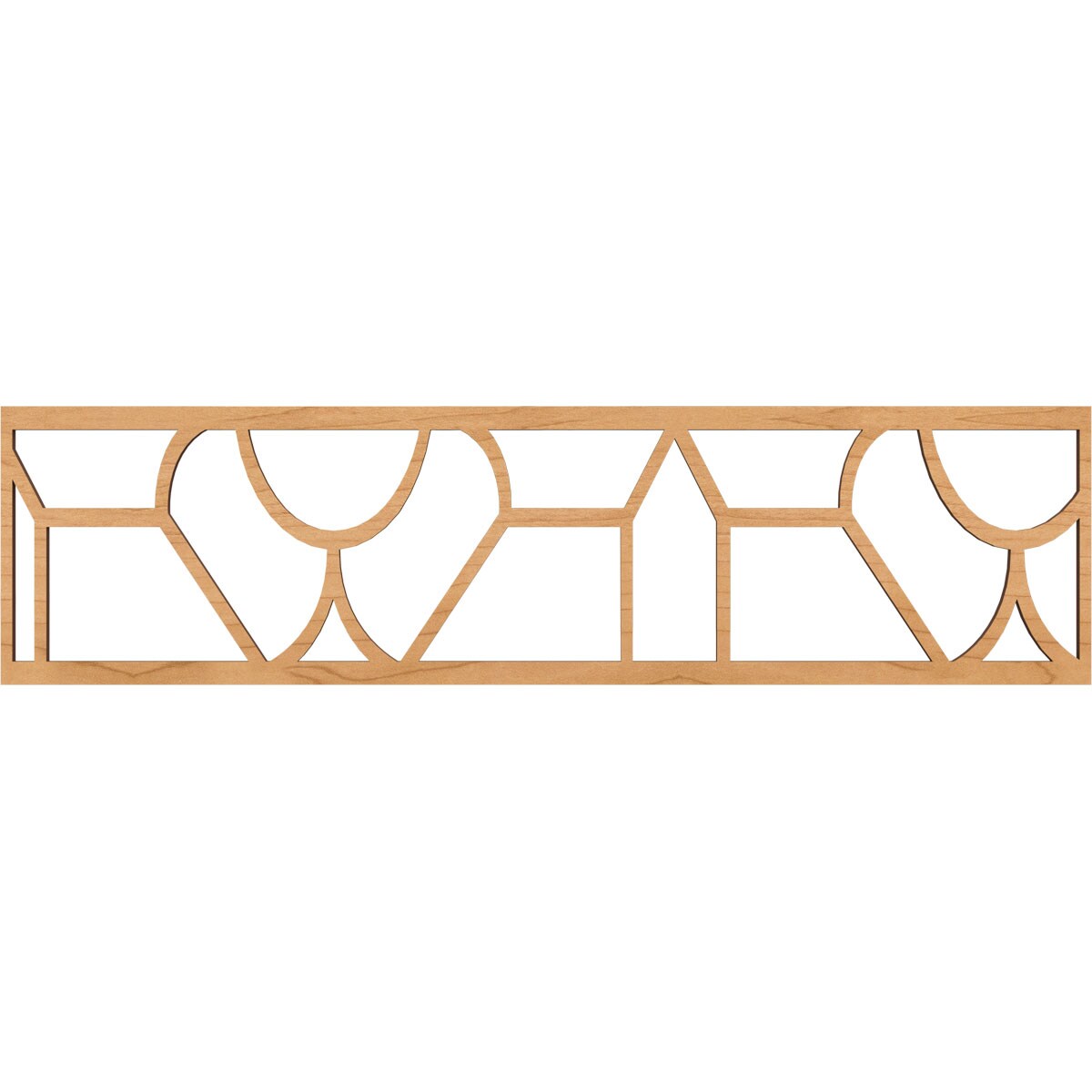 Ekena Millwork MLDB12X47WHIMA Whitechapel Fretwork Flat Trim 12-in x 3.92-ft Maple Brown Unfinished 2156987 Pierced Wall Panel Moulding