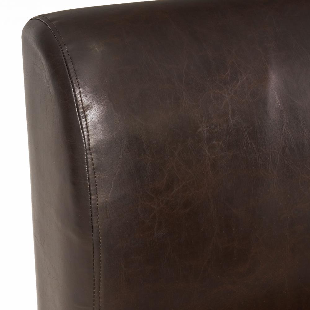 Best Selling Home Decor Darcy 46.5-in Modern Brown Faux Leather 2 ...