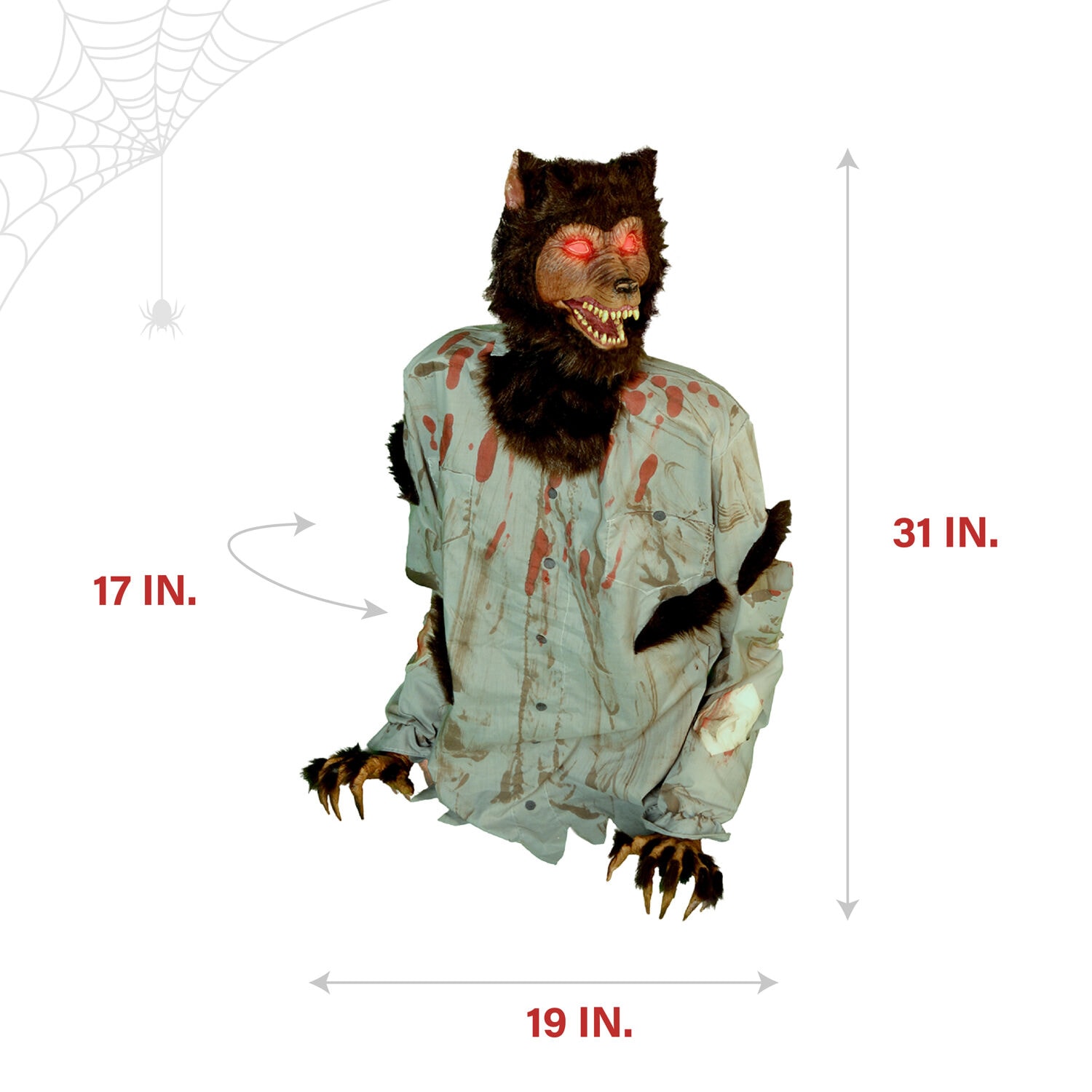 Haunted Hill Farm HHHOWLER-1FLSA Halloween-Animatronics - View #2