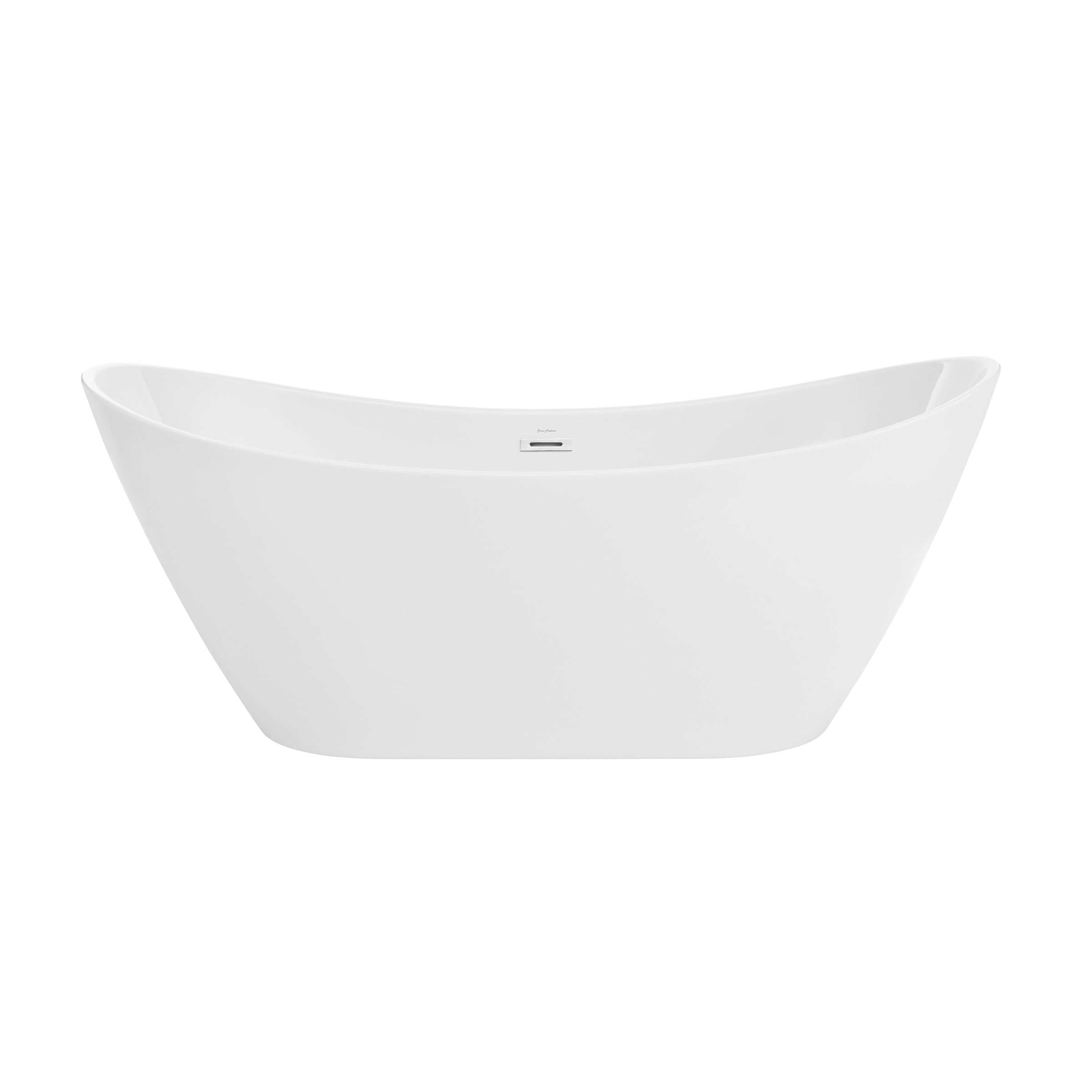 Swiss Madison SM-25-FBDIE03WH Dieppe 60-in x 31.5-in Glossy White Acrylic Oval Freestanding Soaking bathtub ( Center Drain )