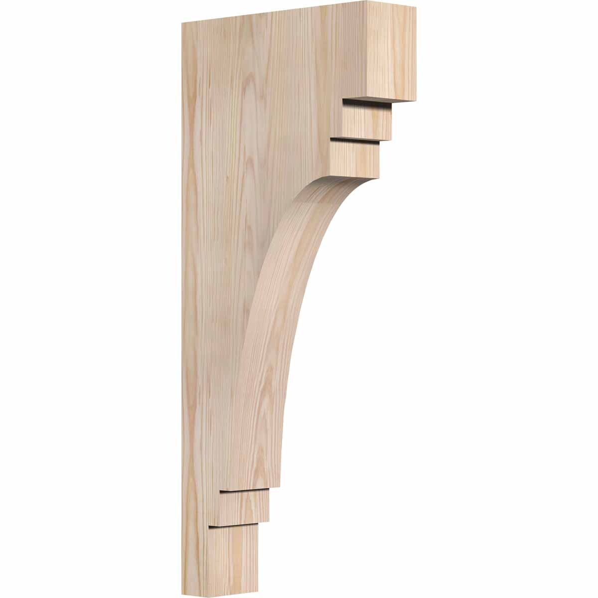 Ekena Millwork COR04X12X28PEC00SDF 3.5-in x 12-in x 28-in Pescadero Unfinished Douglas fir Wood Paintable/Stainable Corbel