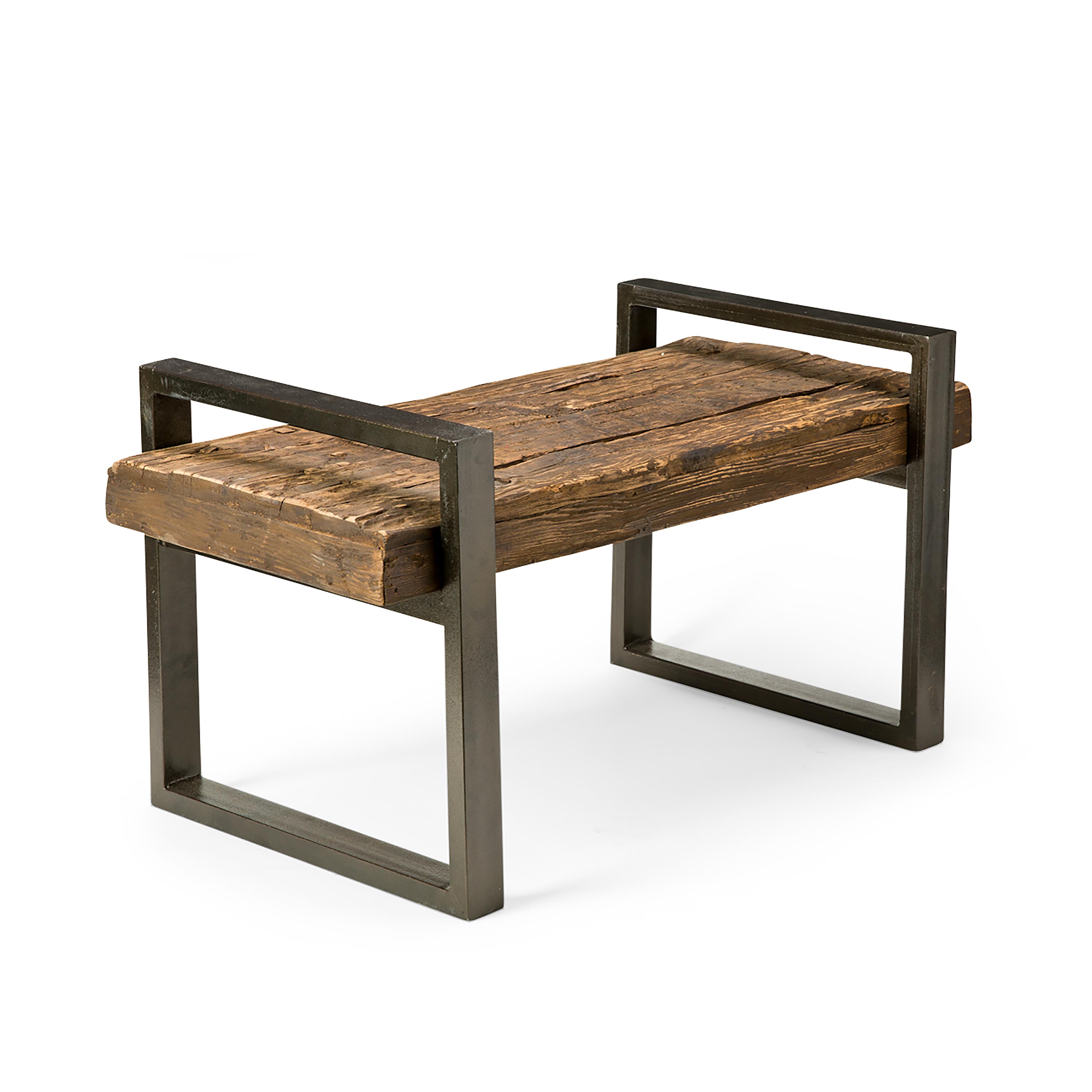 Evergreen 38330 BRZ 36-Inches W x 18-Inches H Natural Steel Garden Bench
