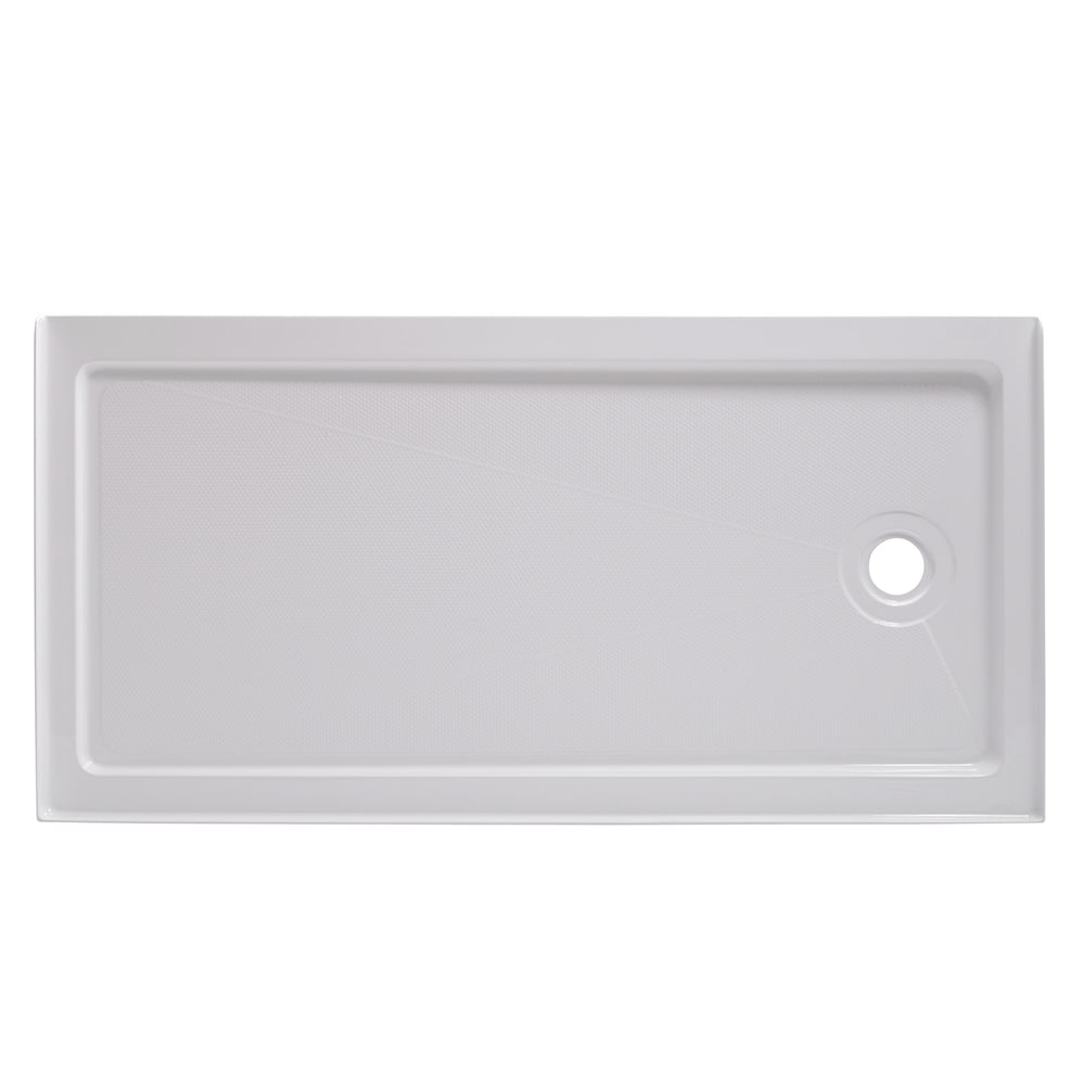 allen + roth Platform 60-in W x 30-in L with Right Drain Rectangle ...